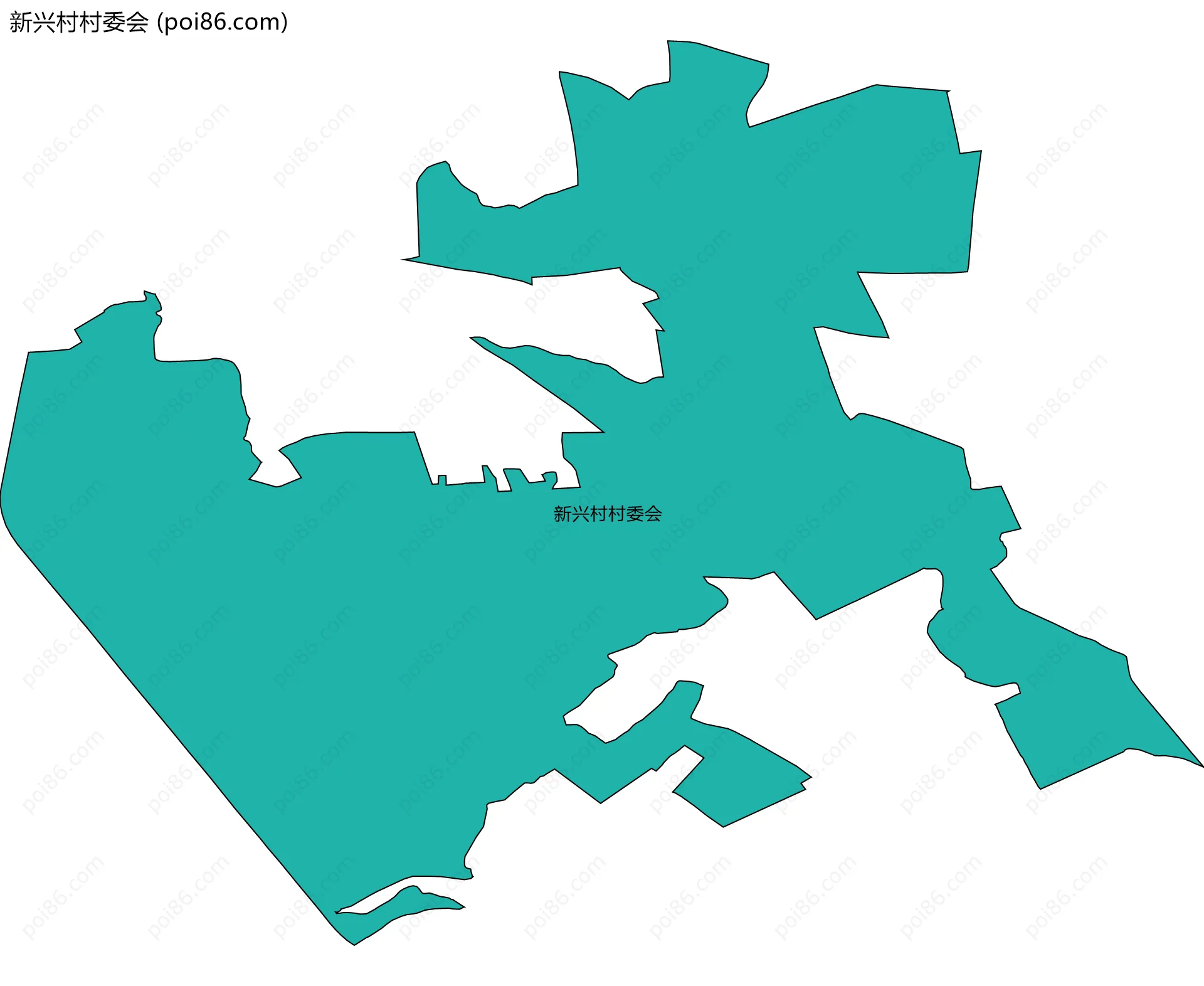 新兴村村委会边界地图