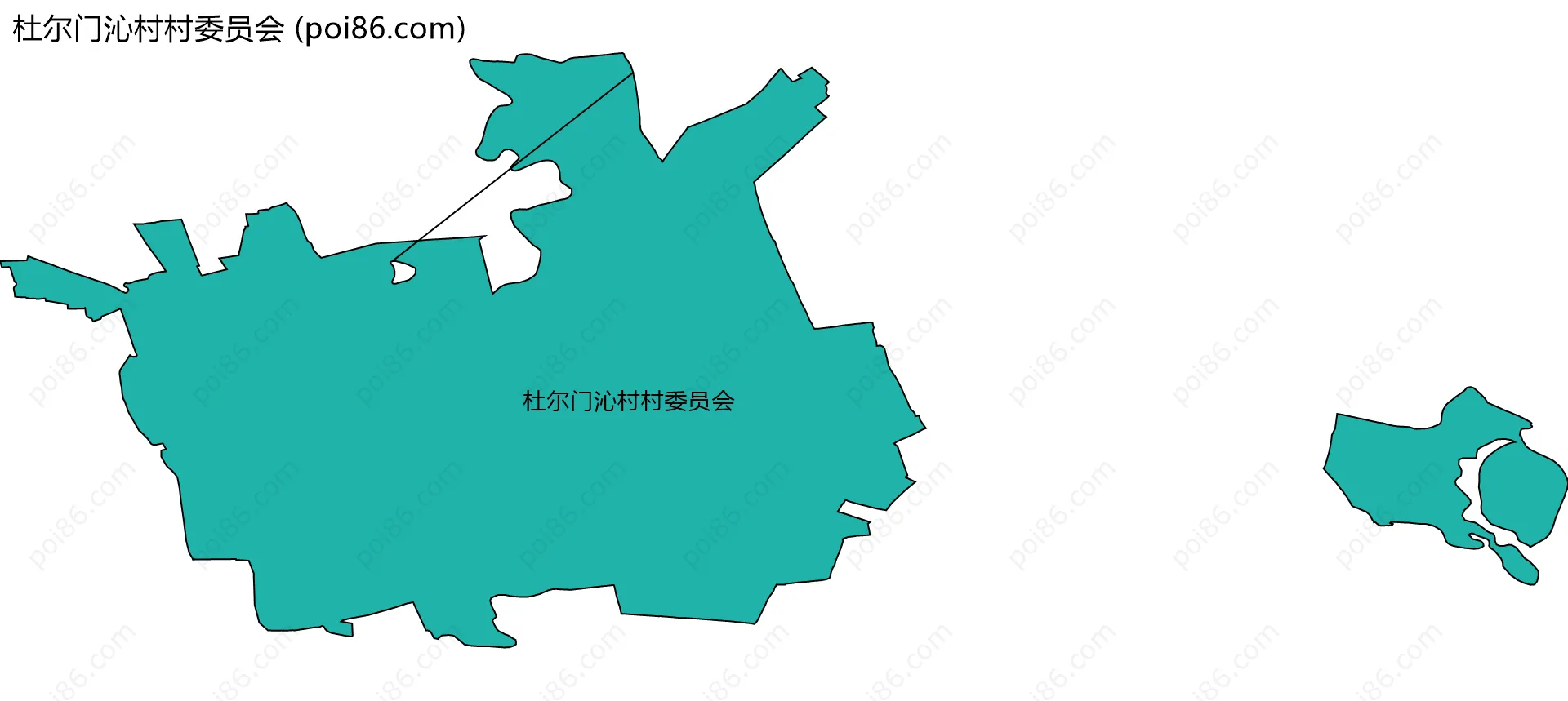 杜尔门沁村村委员会边界地图