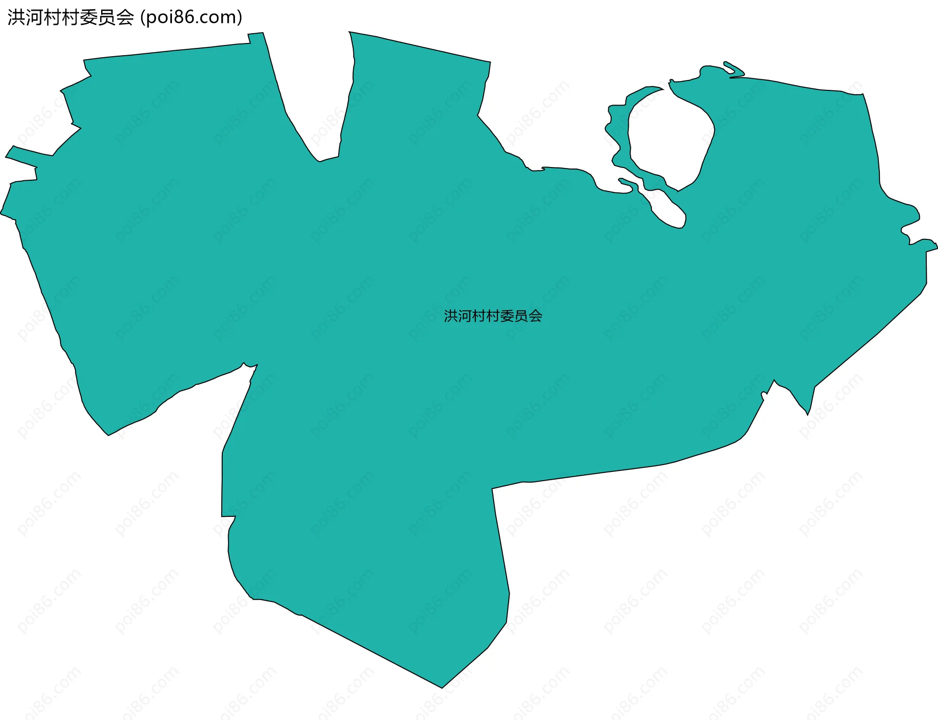 洪河村村委员会边界地图