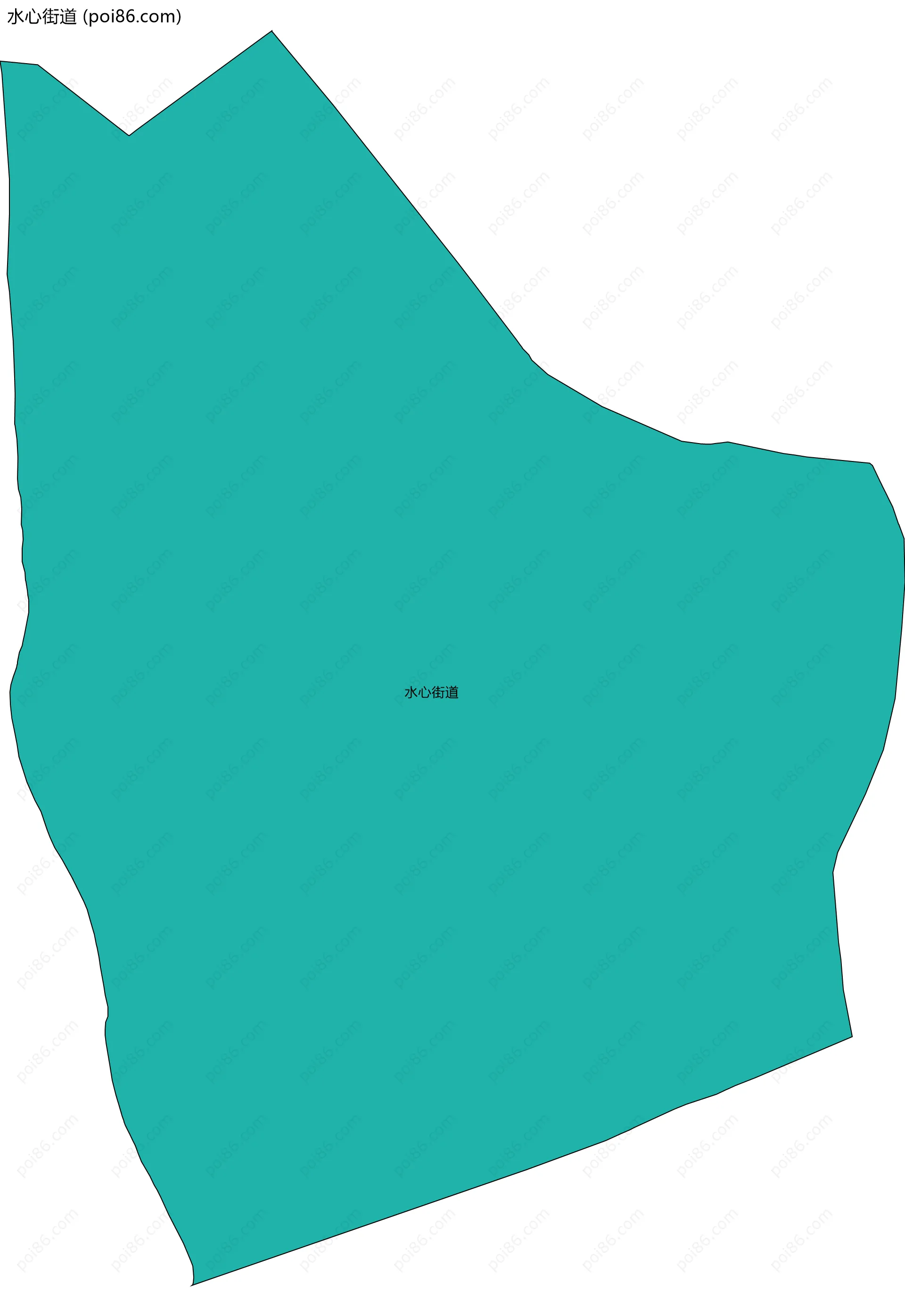 水心街道边界地图