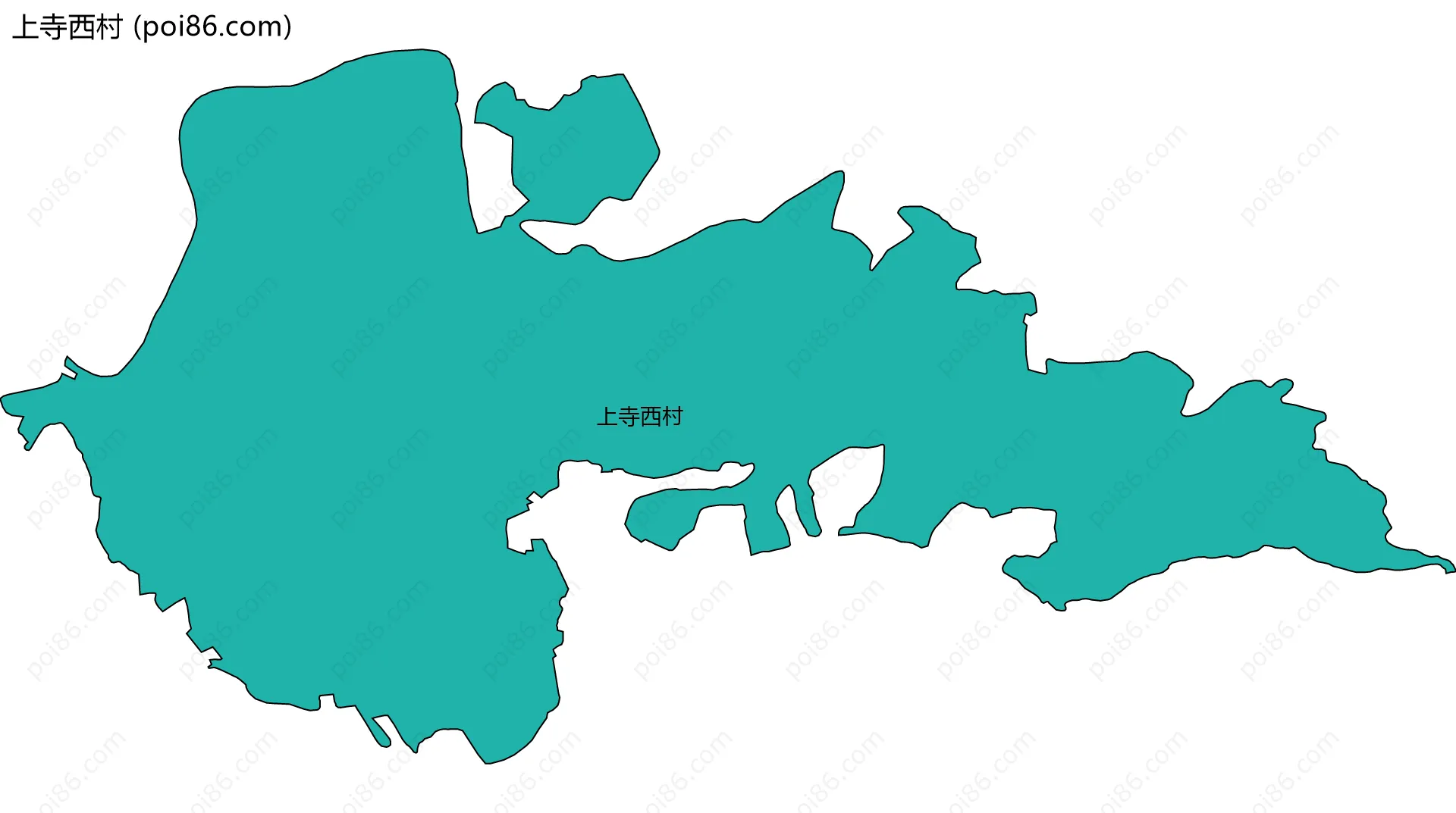 上寺西村边界地图