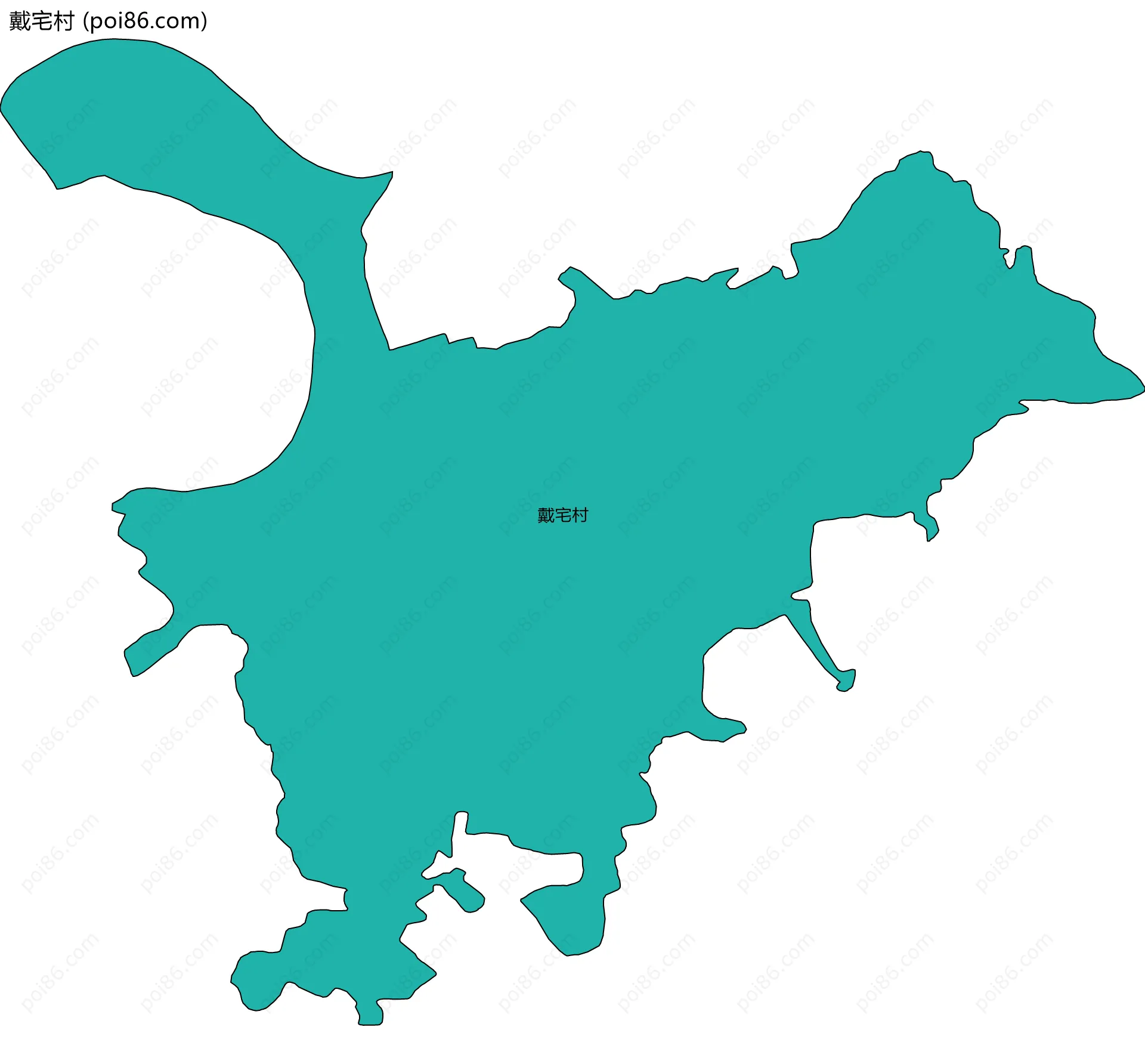 戴宅村边界地图