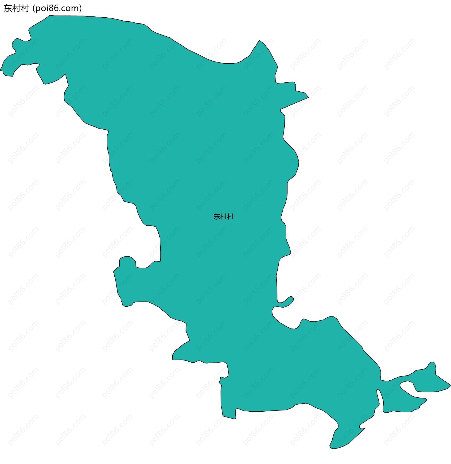 东村村边界地图