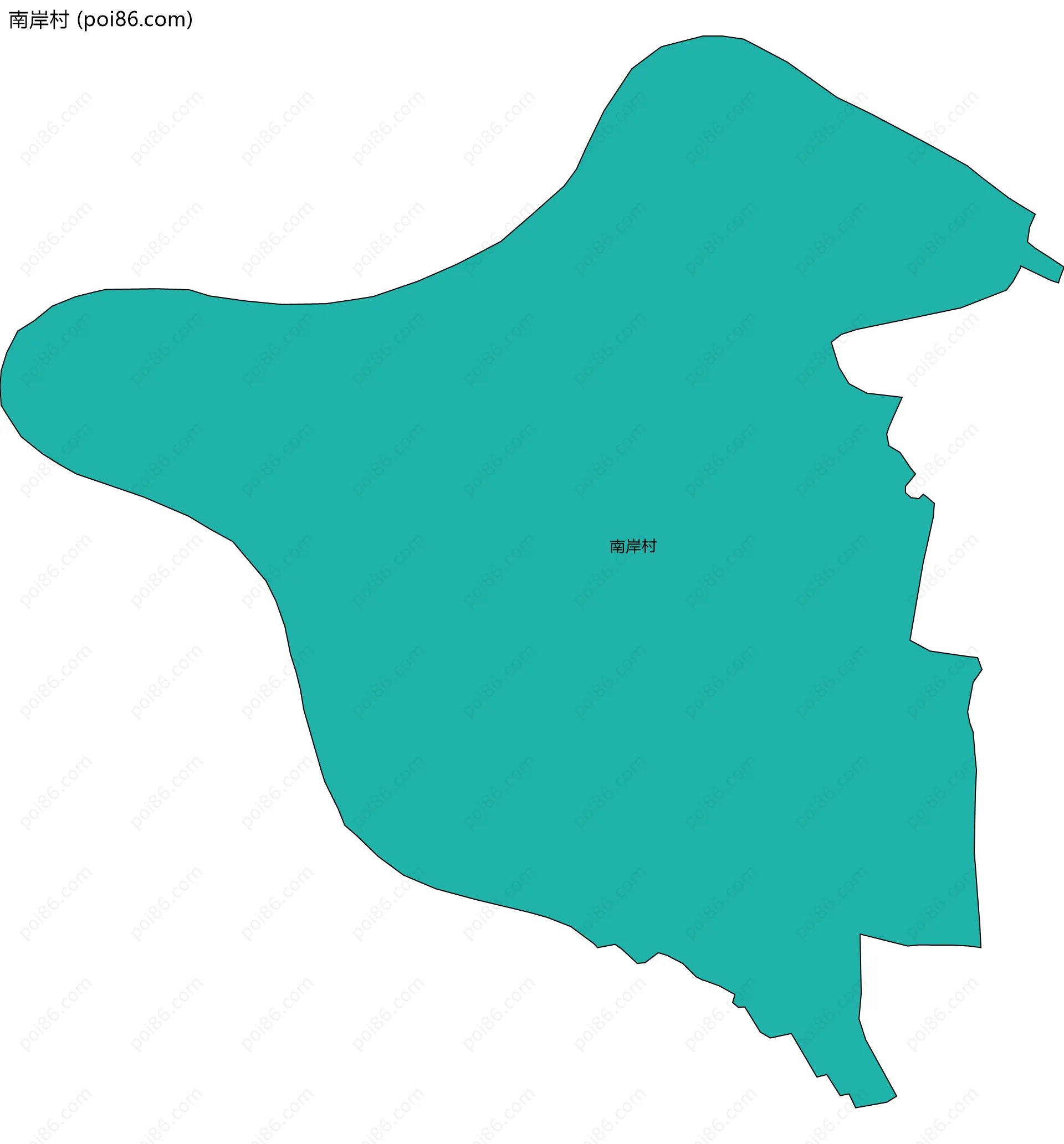 南岸村边界地图