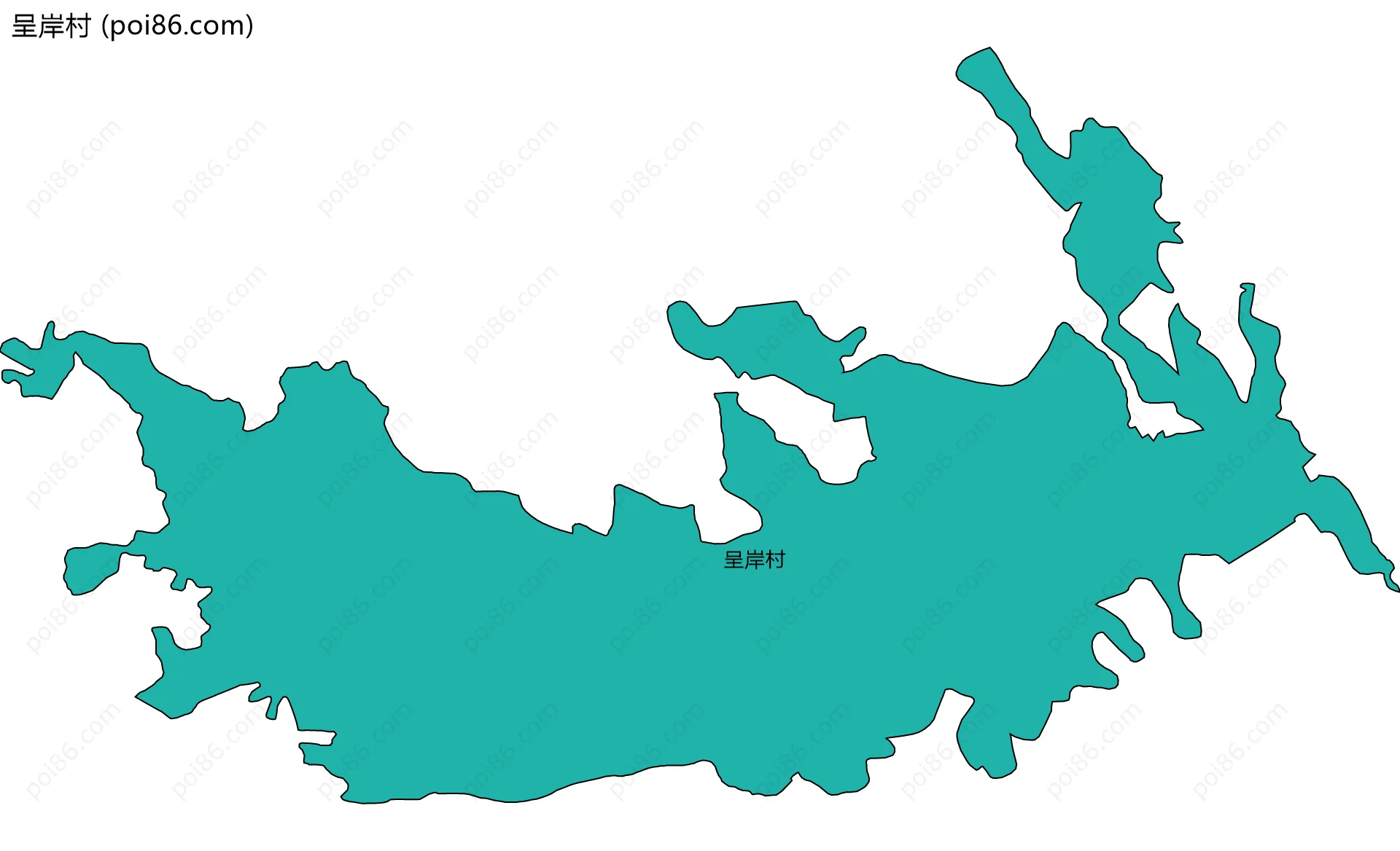 呈岸村边界地图