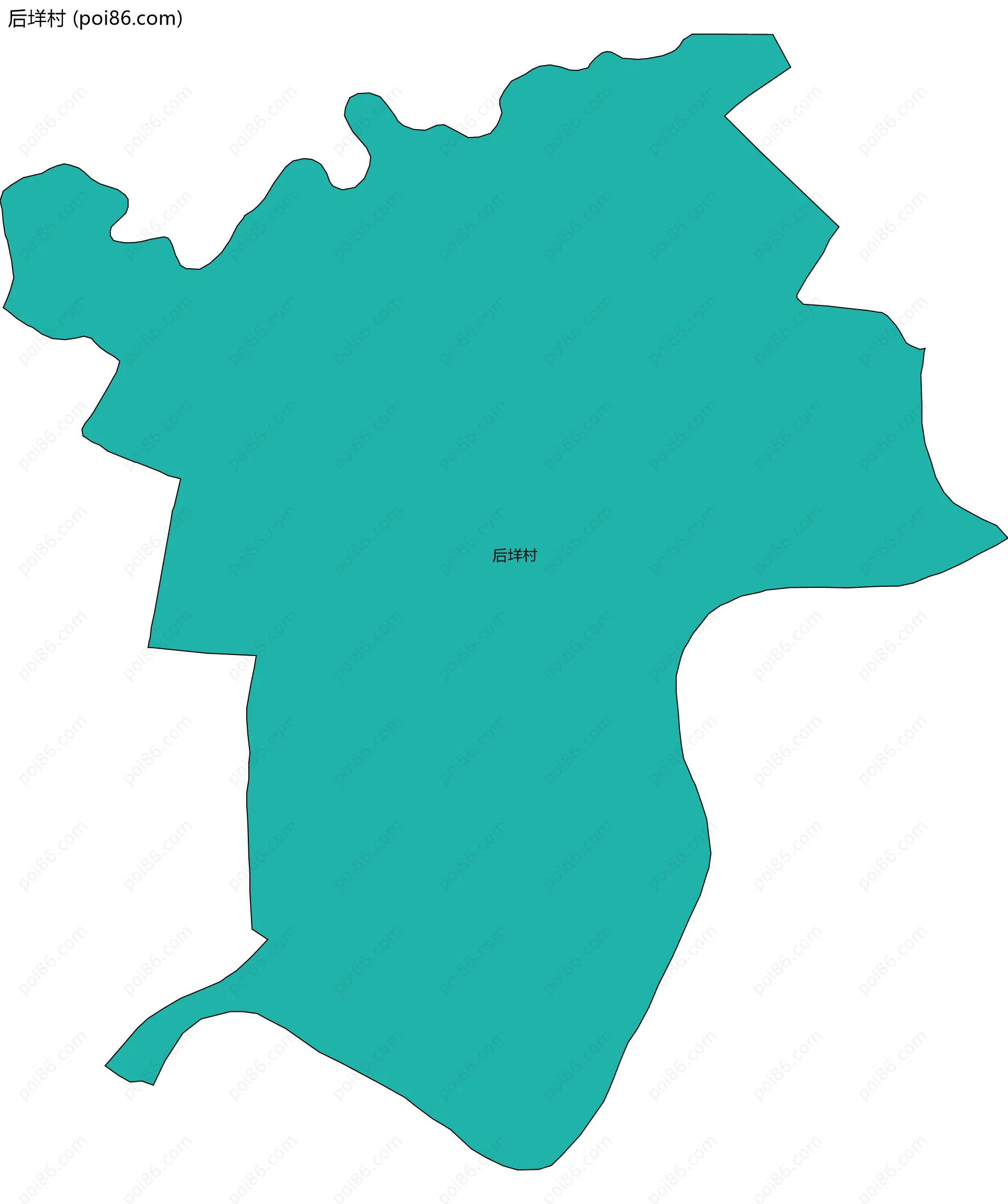 后垟村边界地图