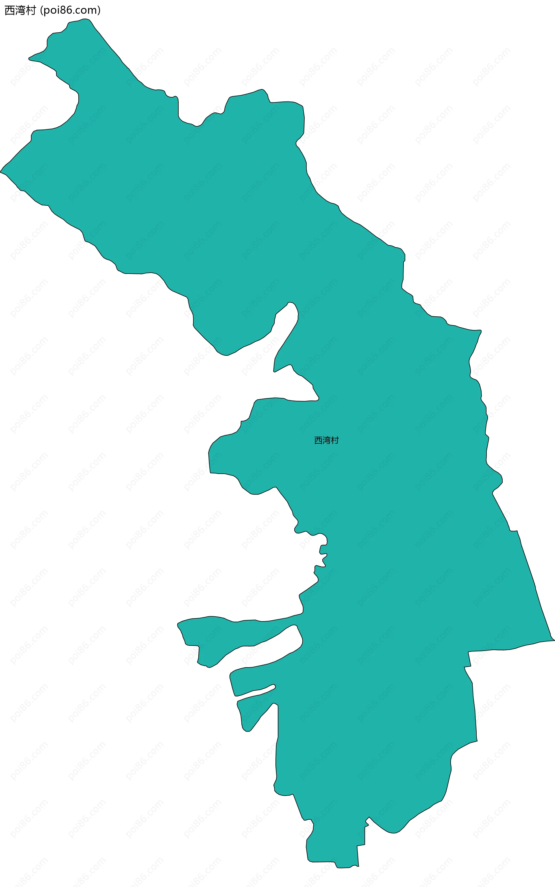 西湾村边界地图