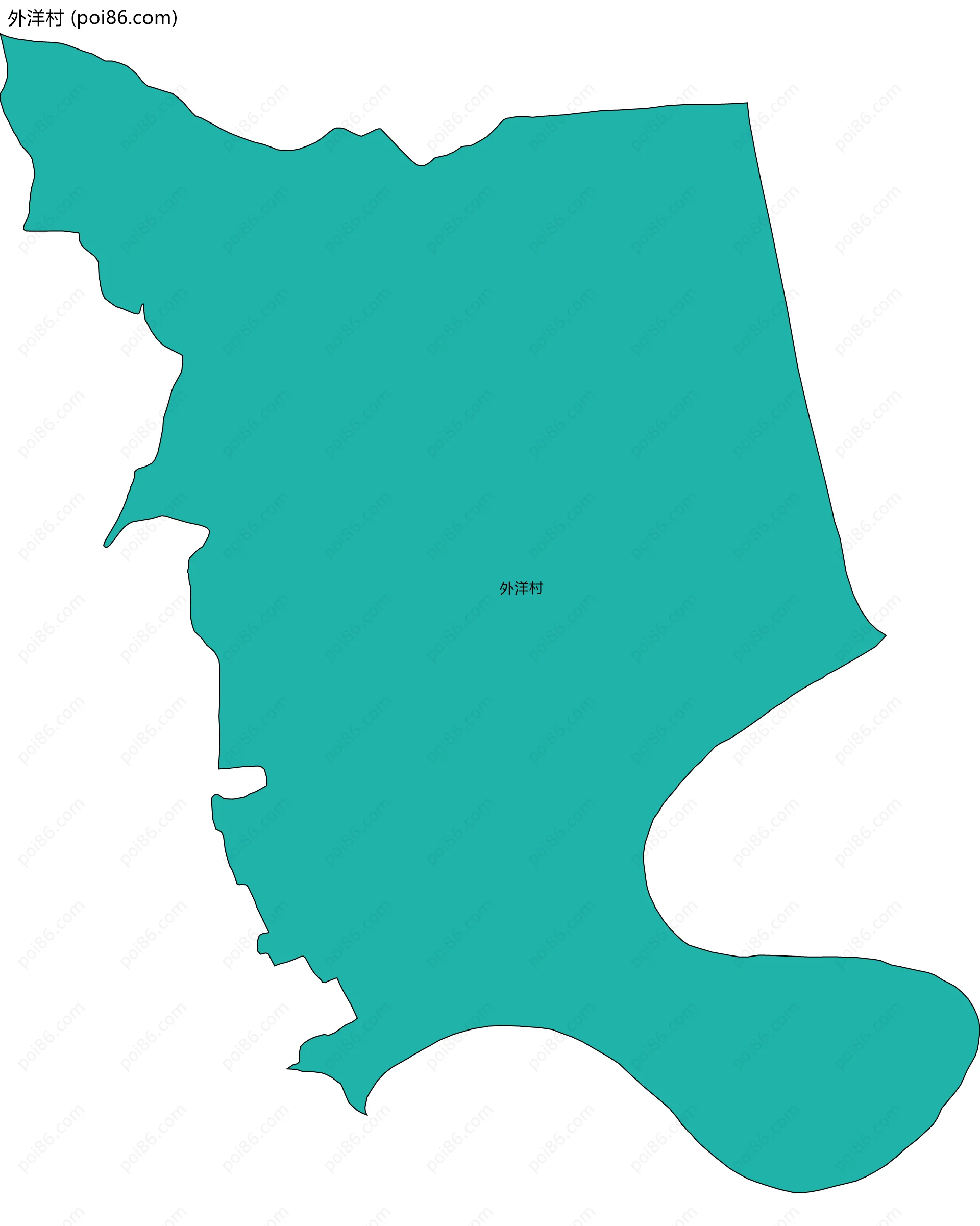 外洋村边界地图