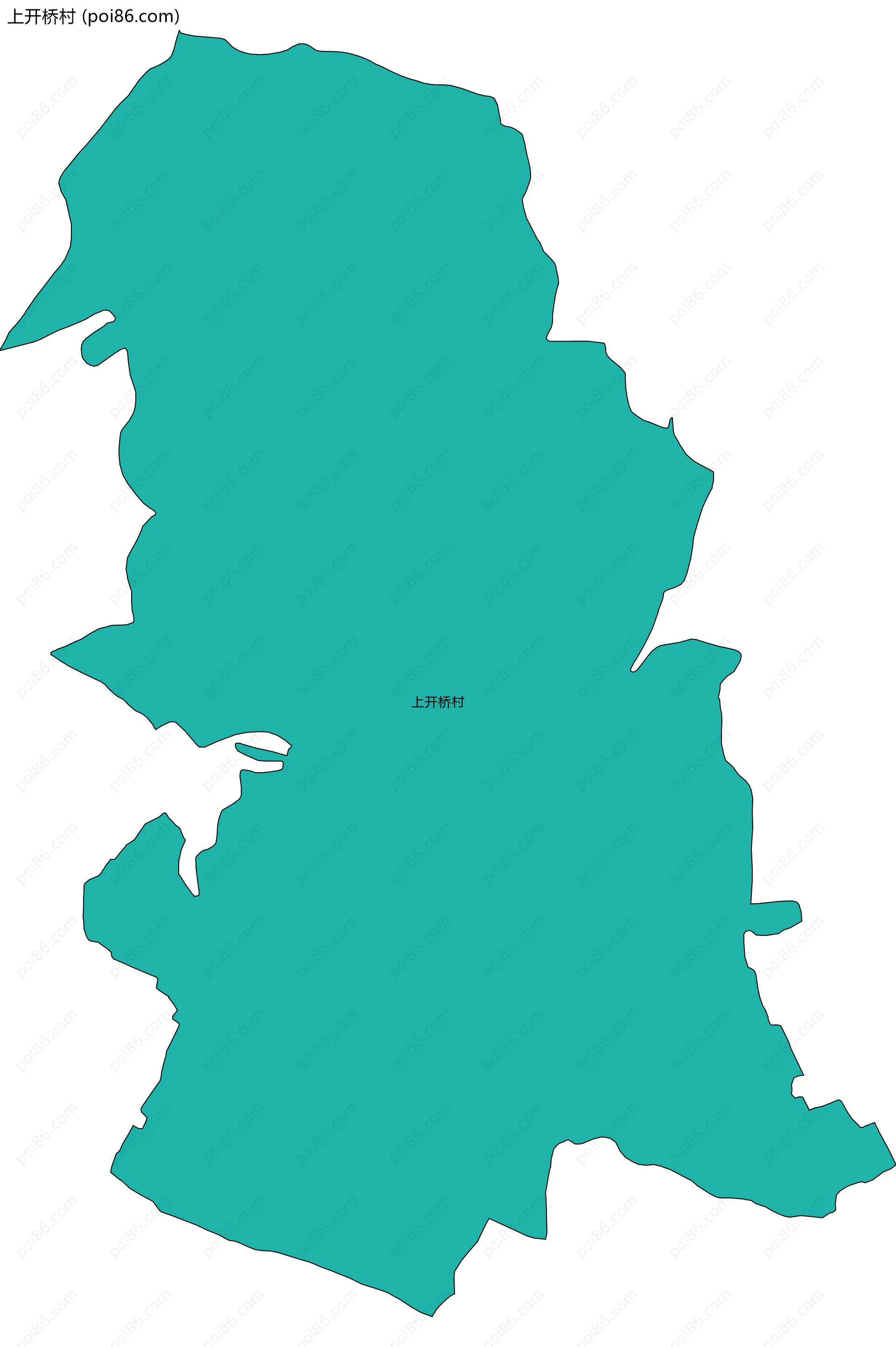 上开桥村边界地图