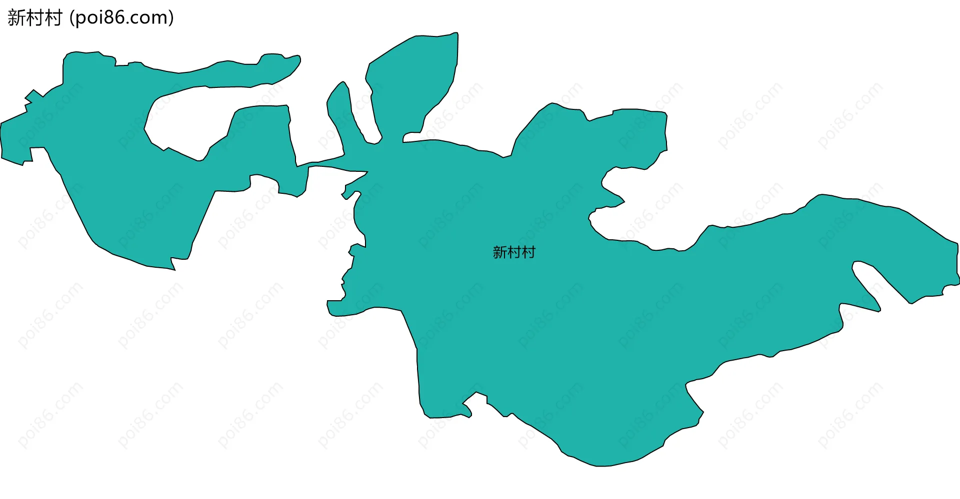 新村村边界地图