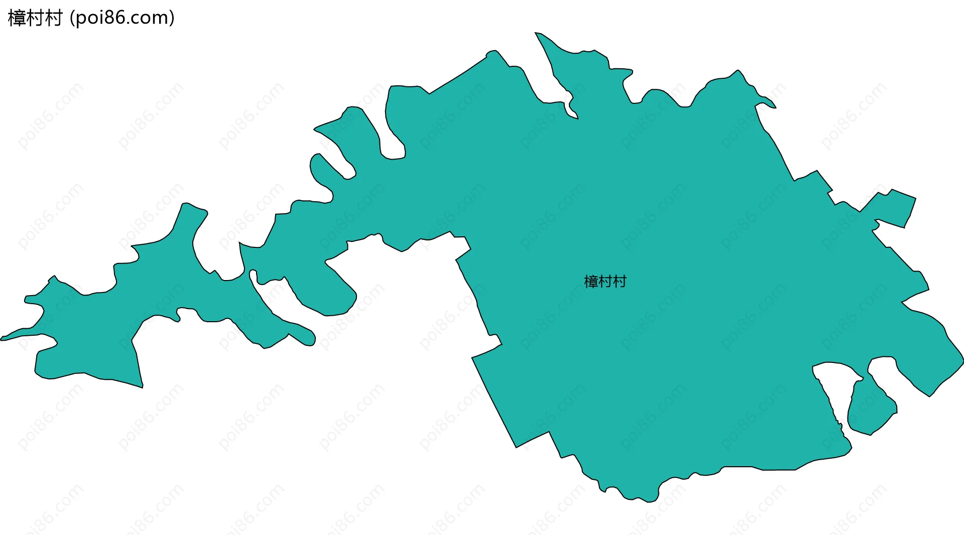 樟村村边界地图