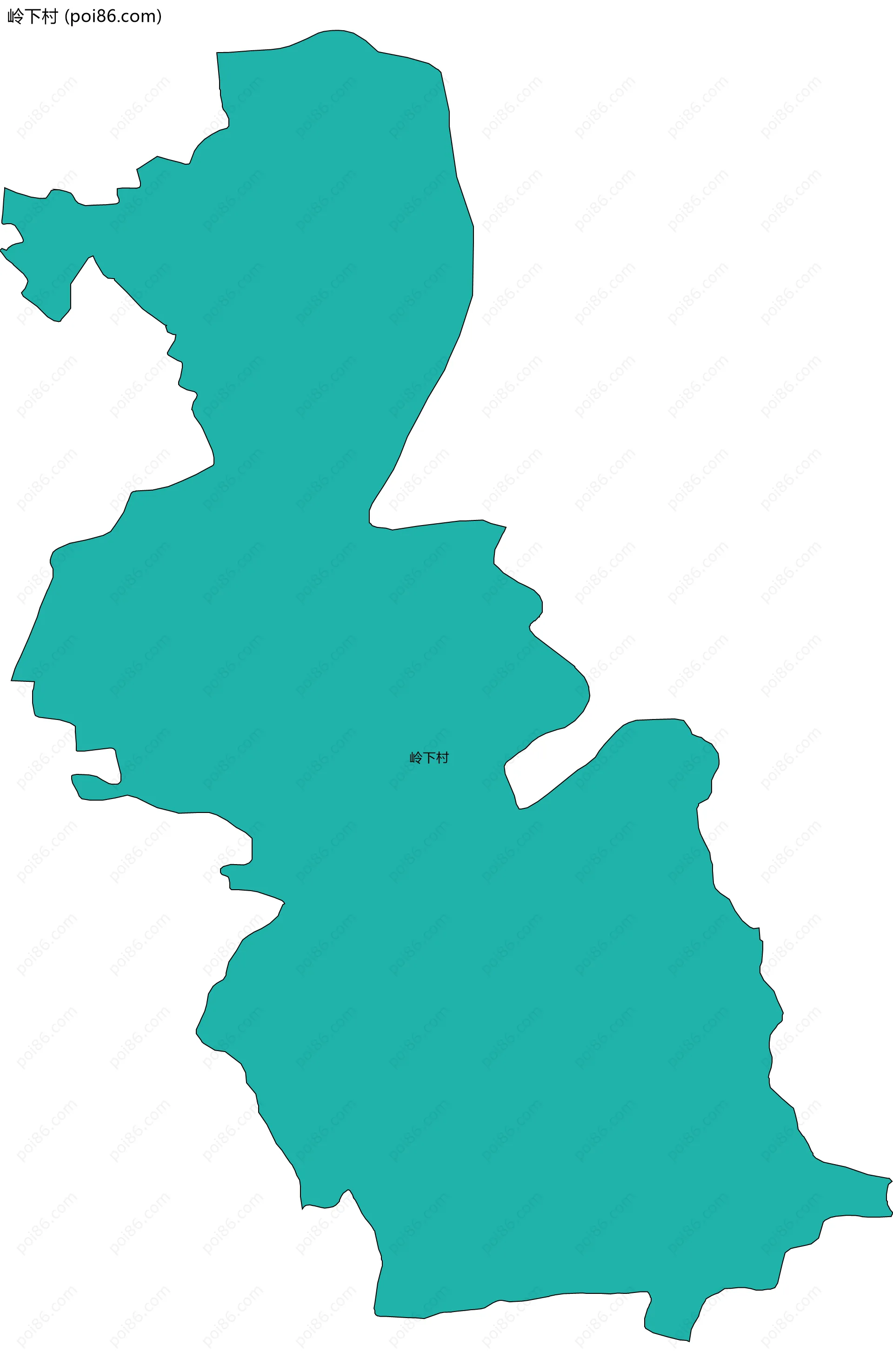 岭下村边界地图