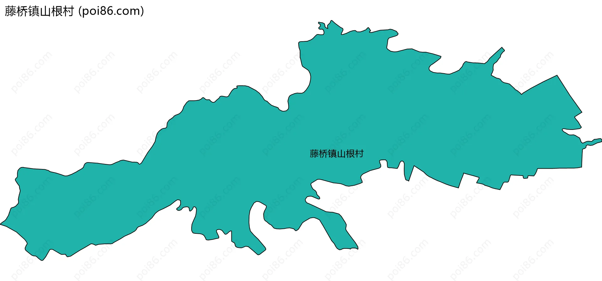 藤桥镇山根村边界地图