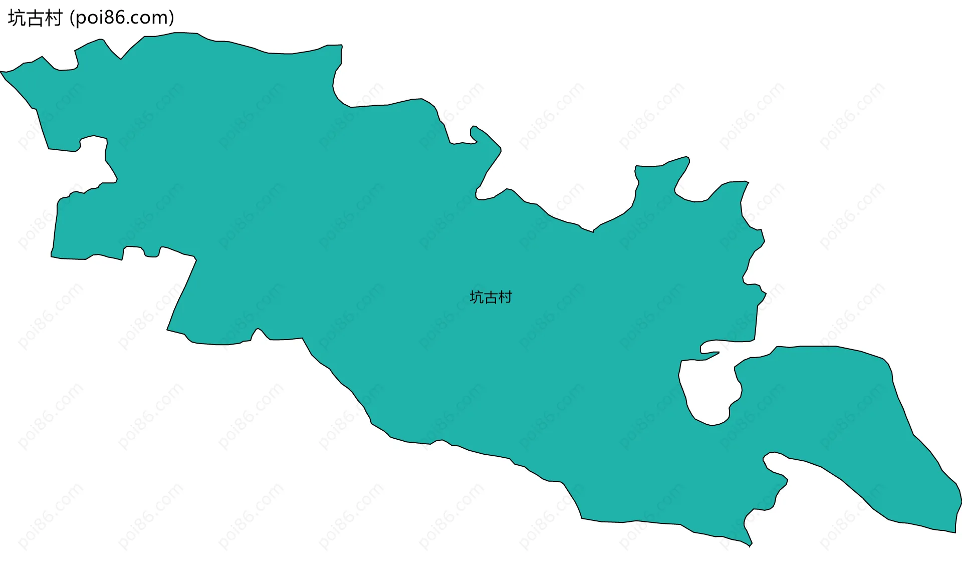 坑古村边界地图