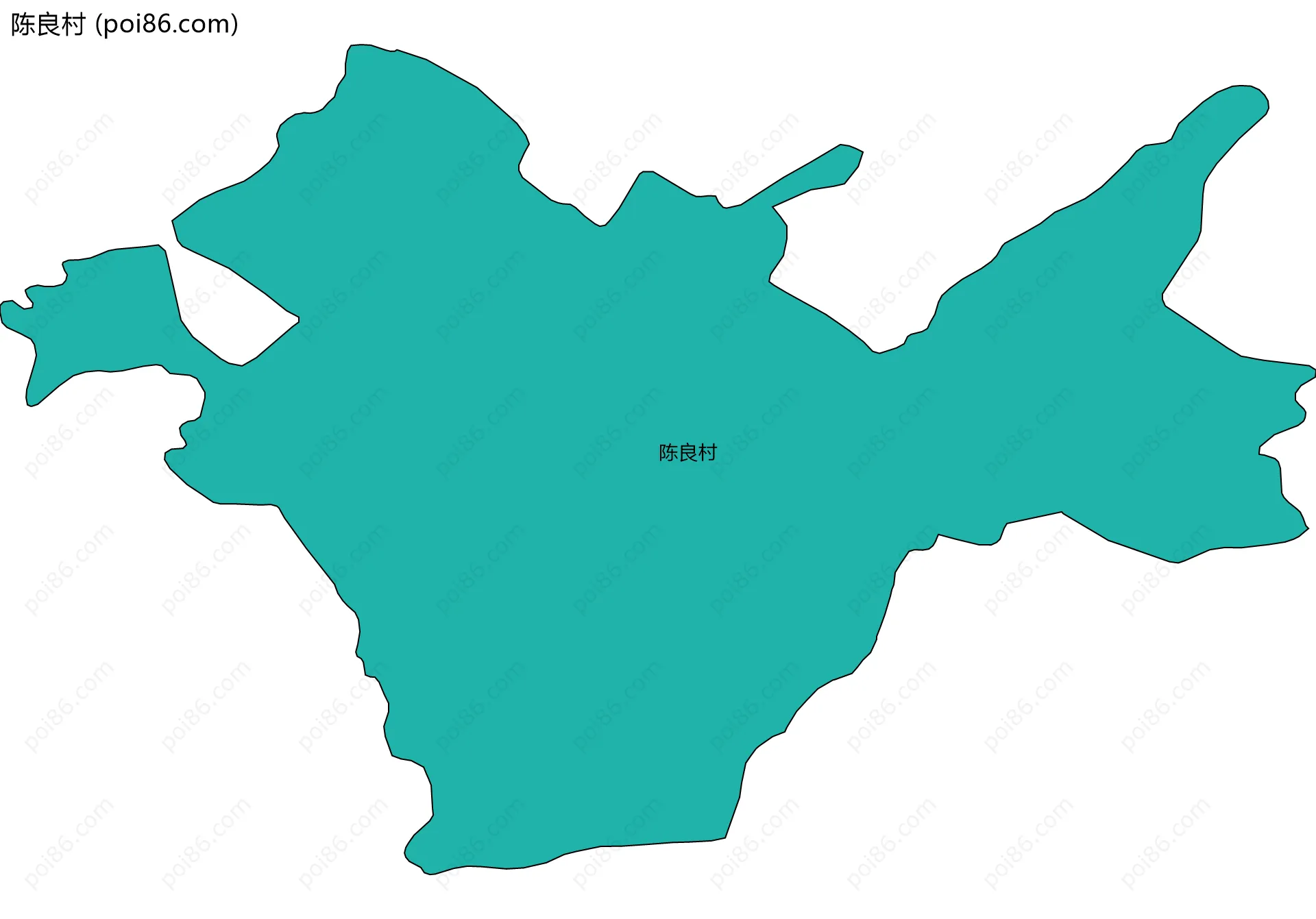 陈良村边界地图