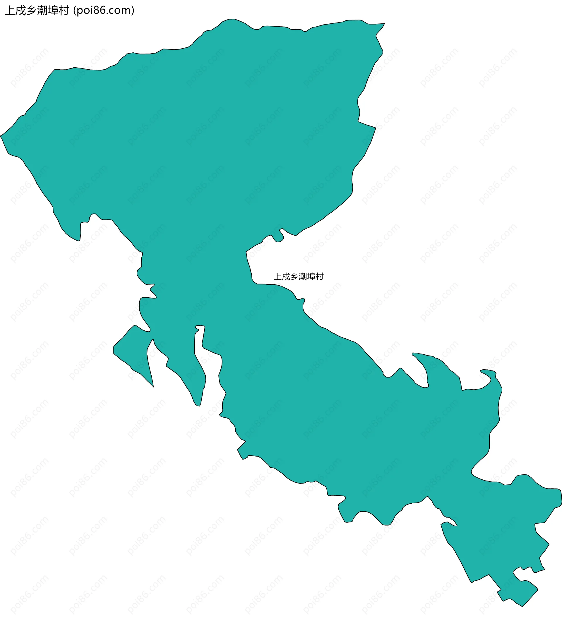 上戍乡潮埠村边界地图