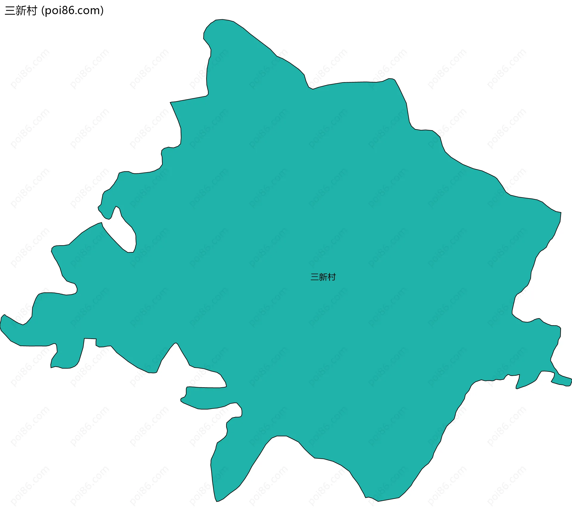 三新村边界地图