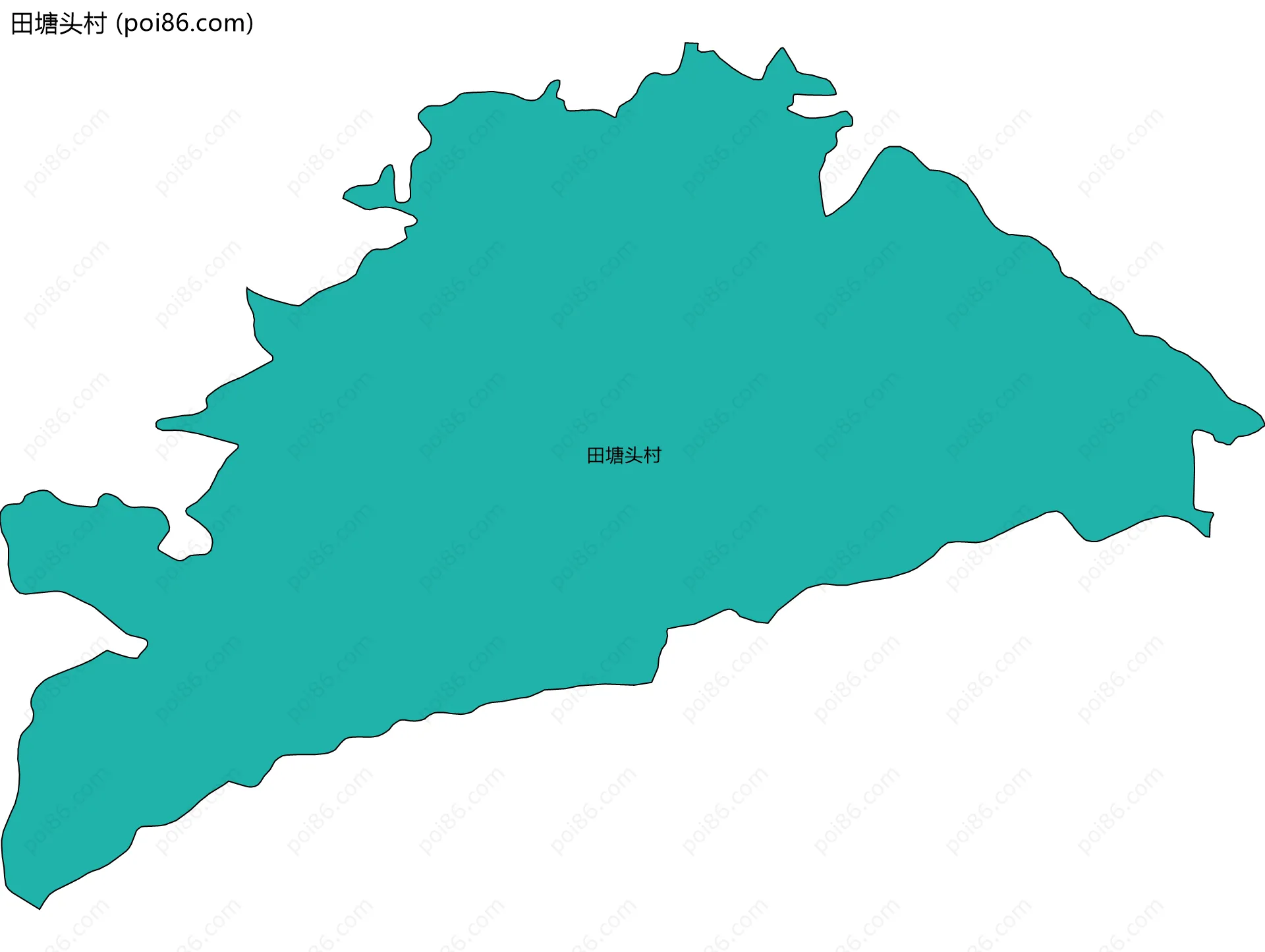 田塘头村边界地图