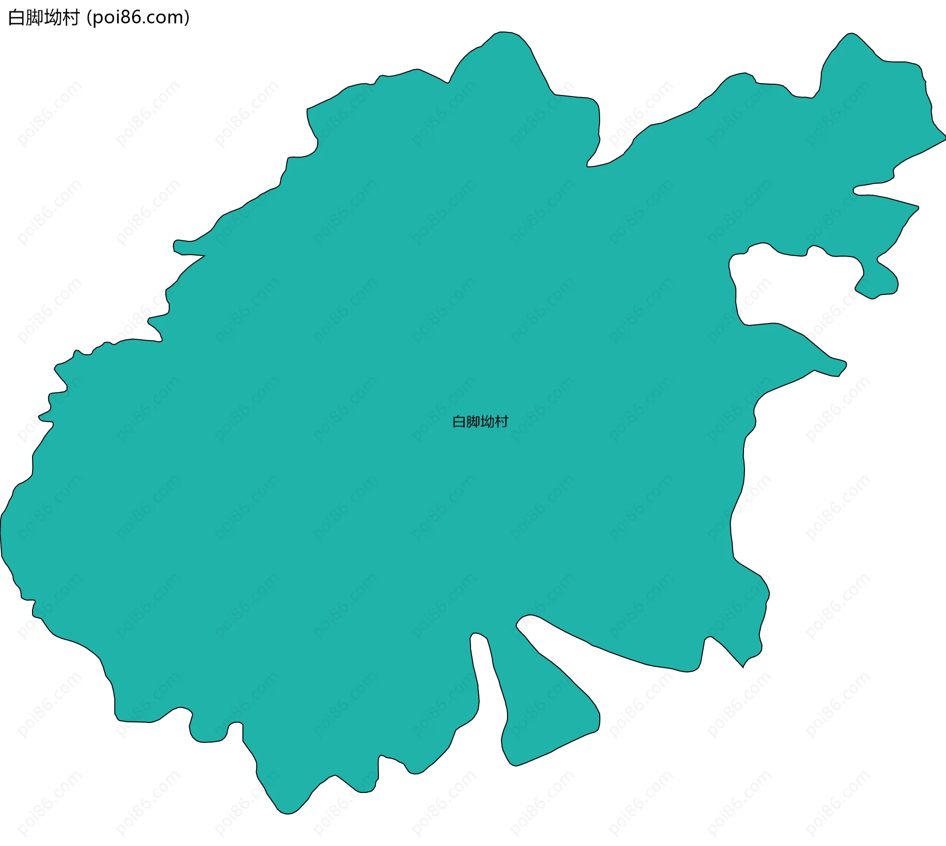 白脚坳村边界地图