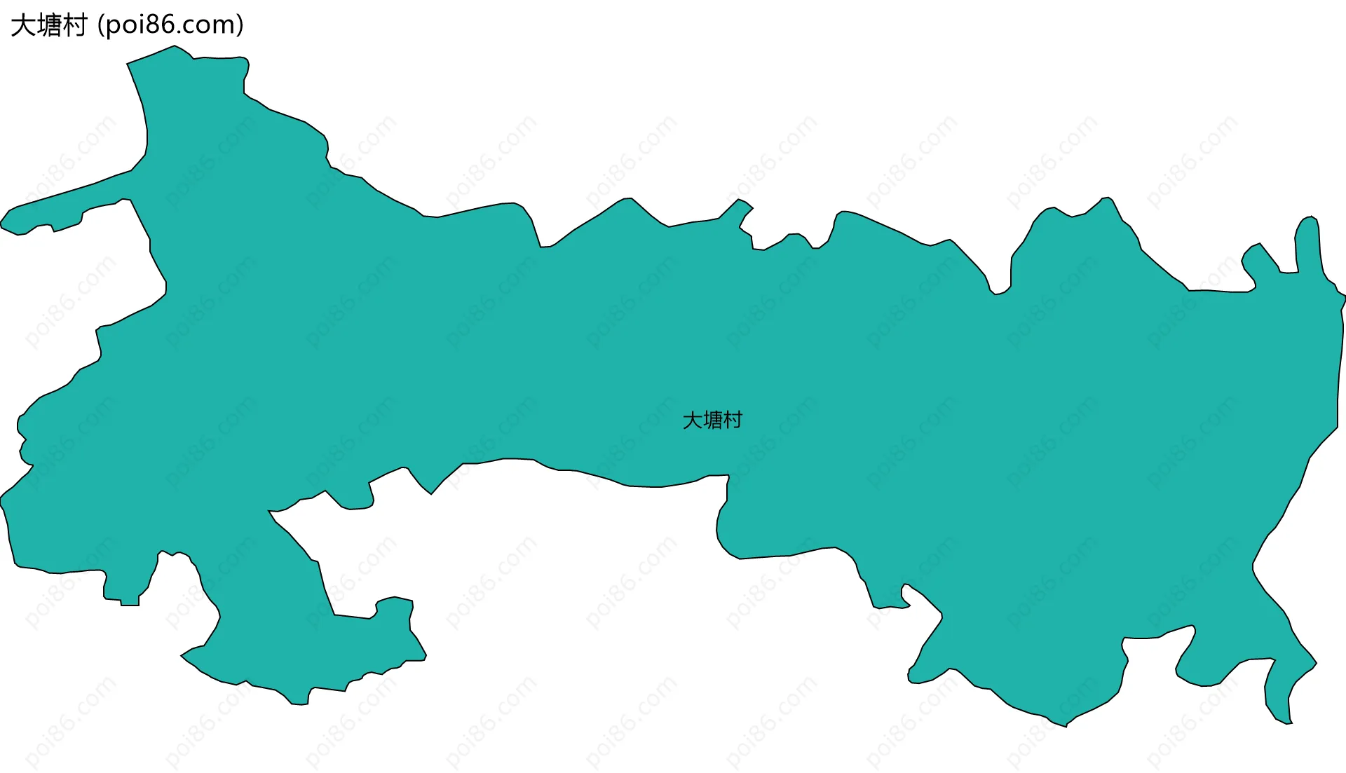 大塘村边界地图