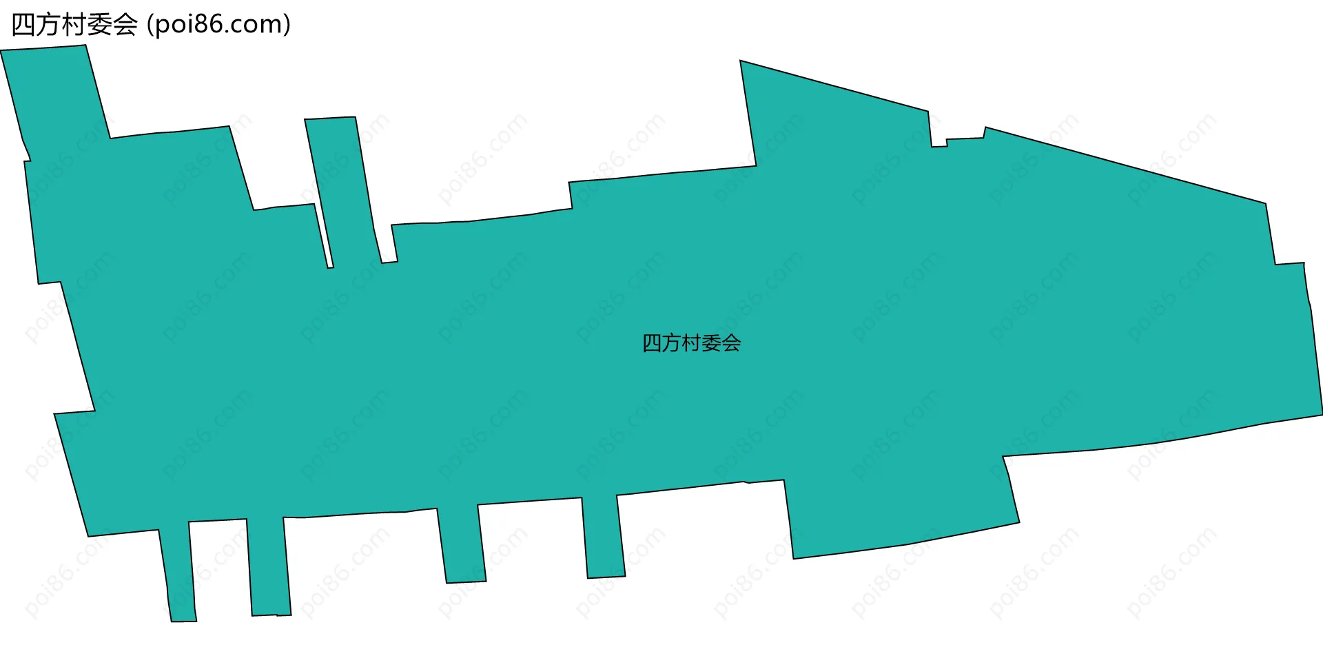 四方村委会边界地图