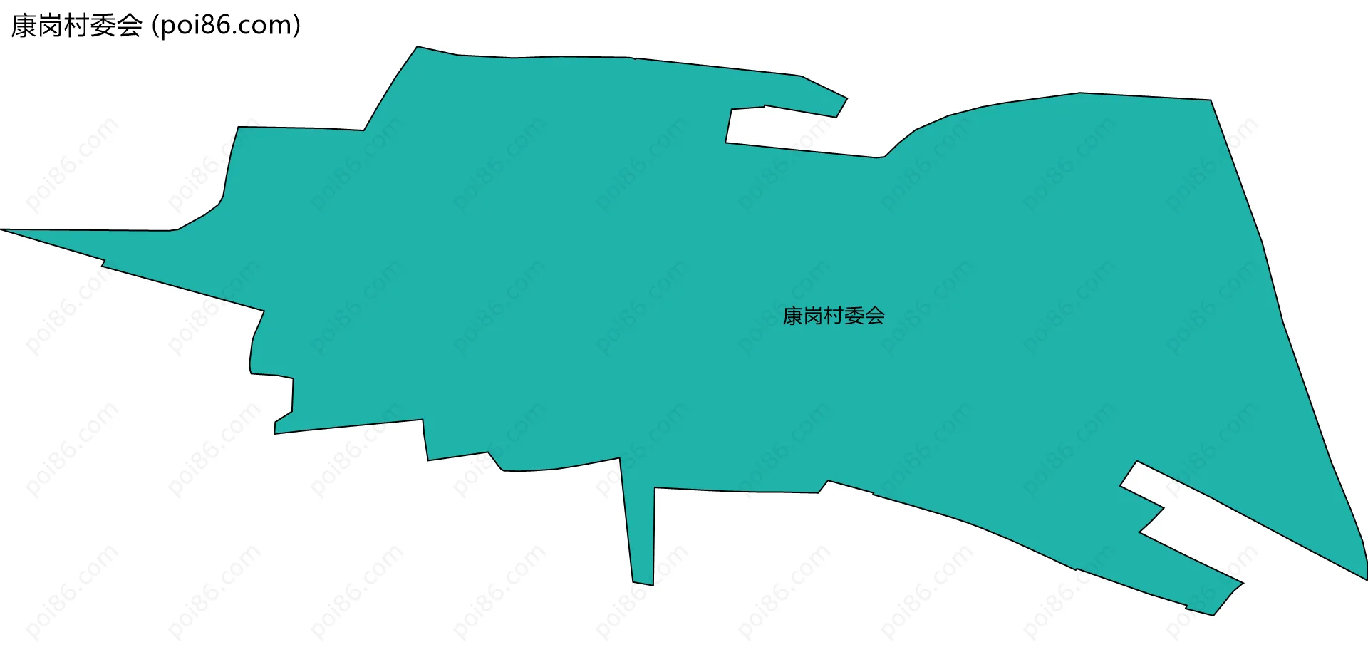 康岗村委会边界地图