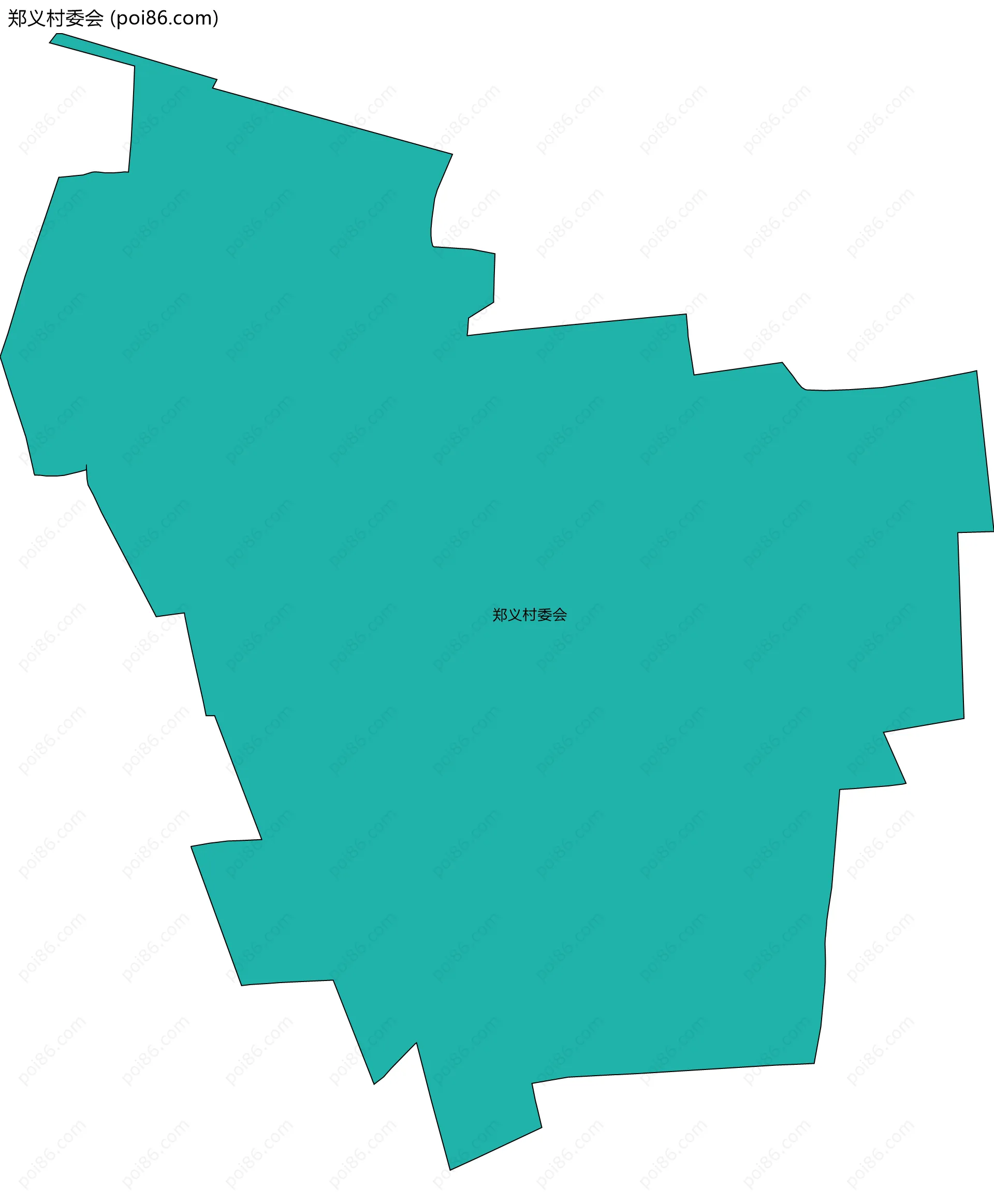 郑义村委会边界地图