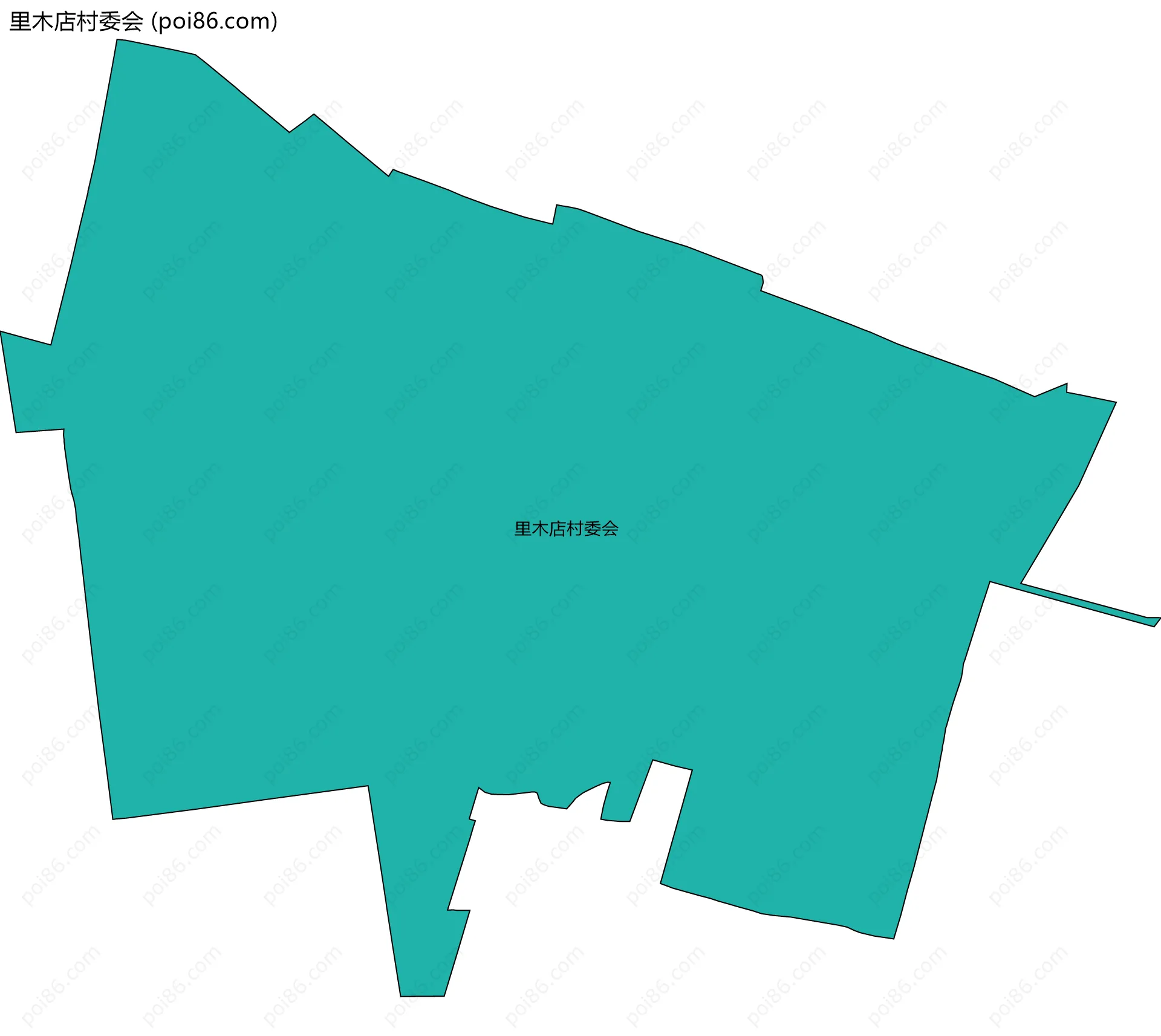 里木店村委会边界地图