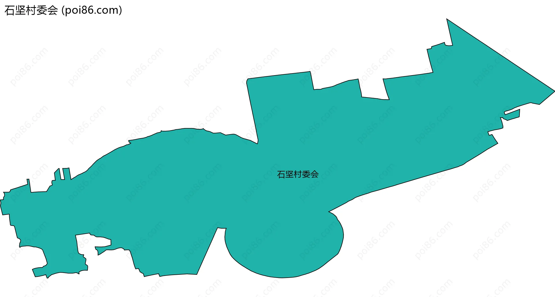 石坚村委会边界地图