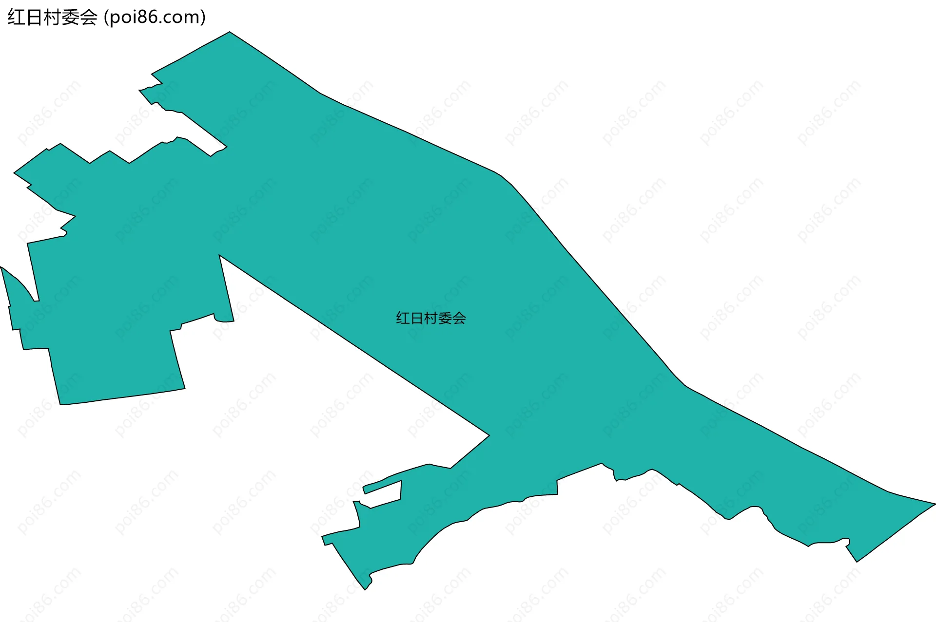 红日村委会边界地图
