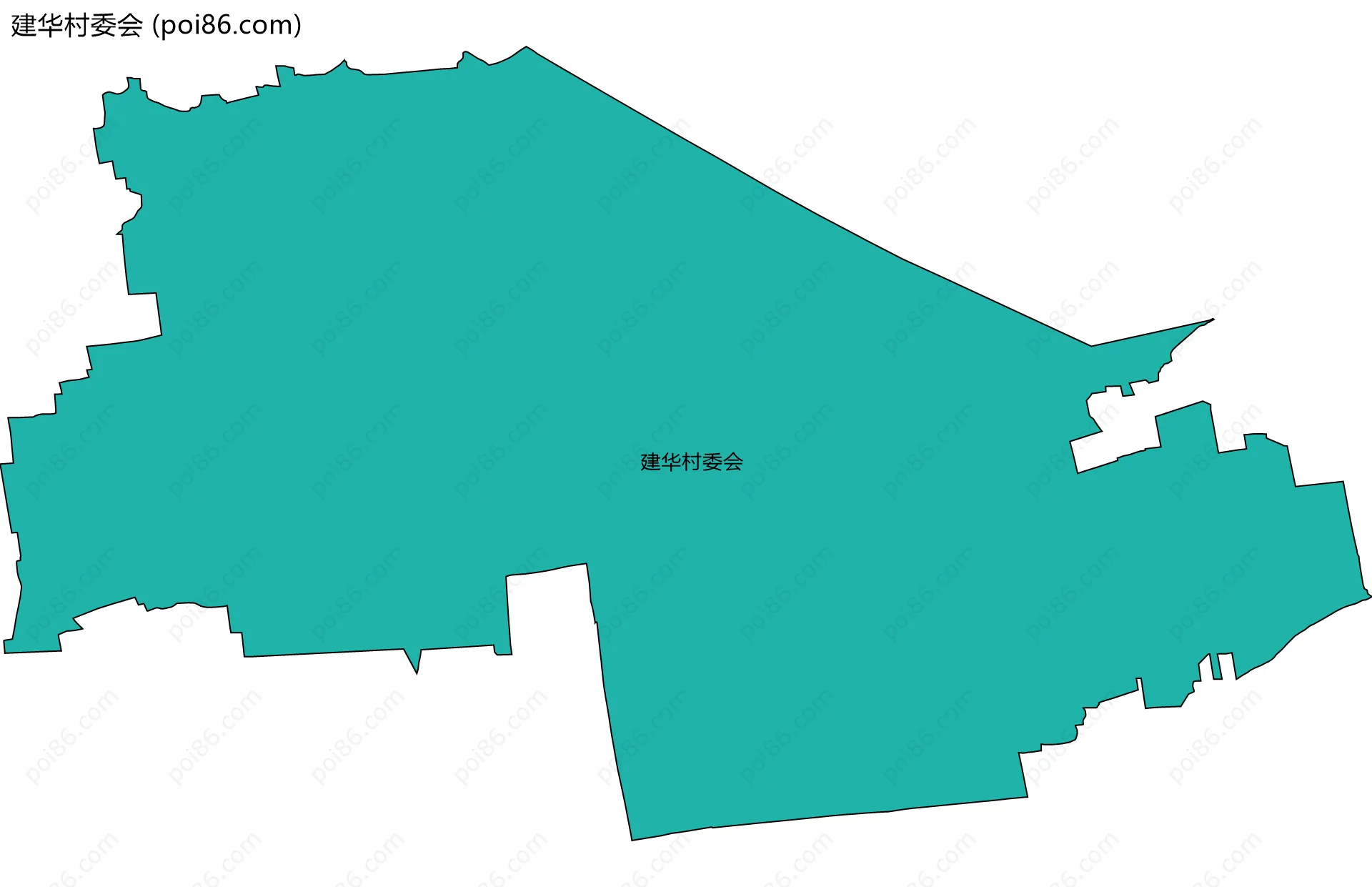 建华村委会边界地图