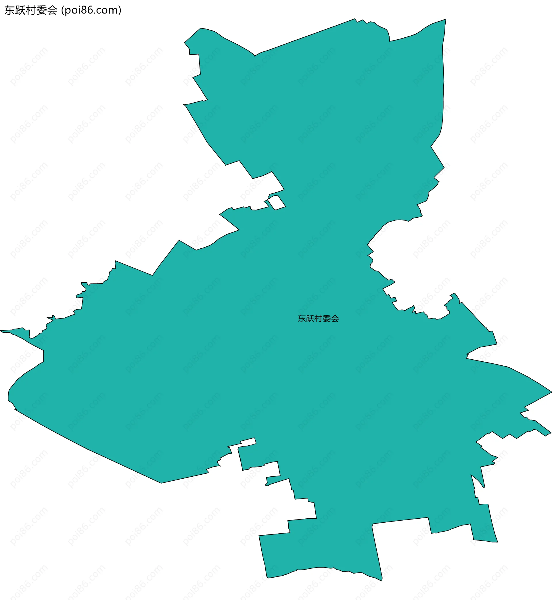 东跃村委会边界地图