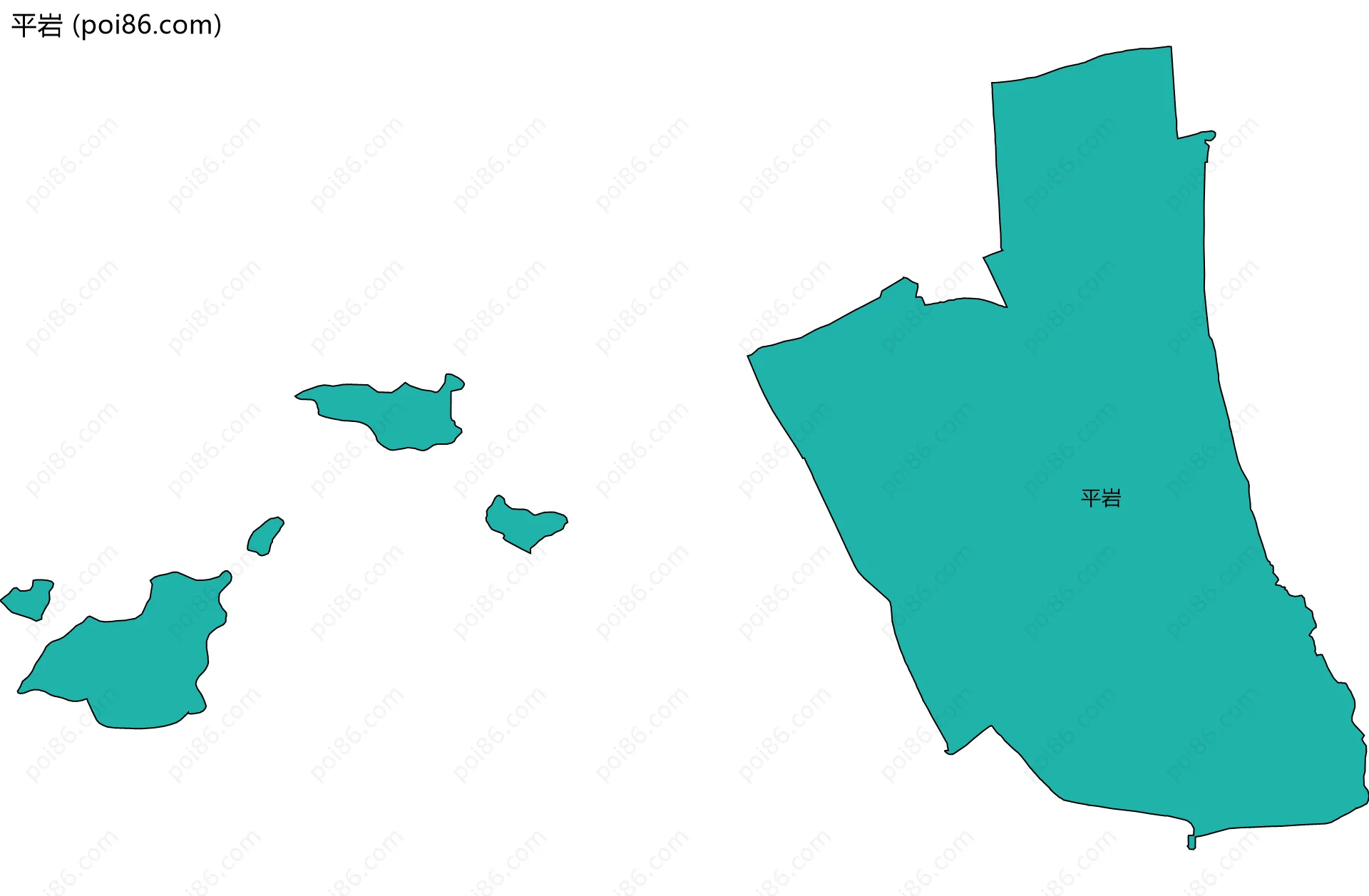 平岩边界地图