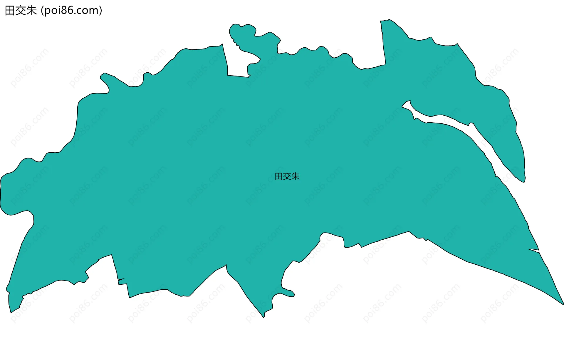 田交朱边界地图