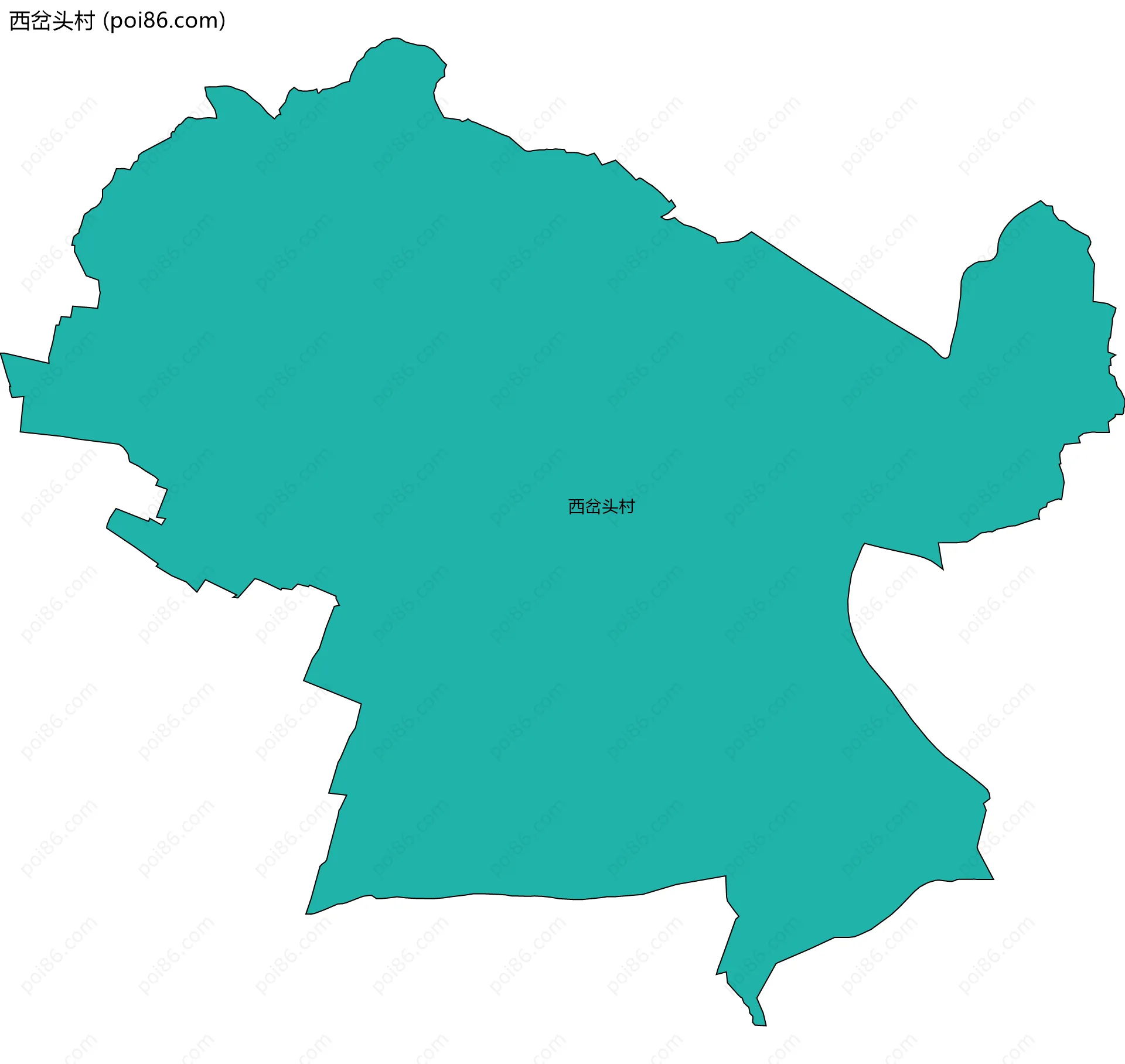 西岔头村边界地图