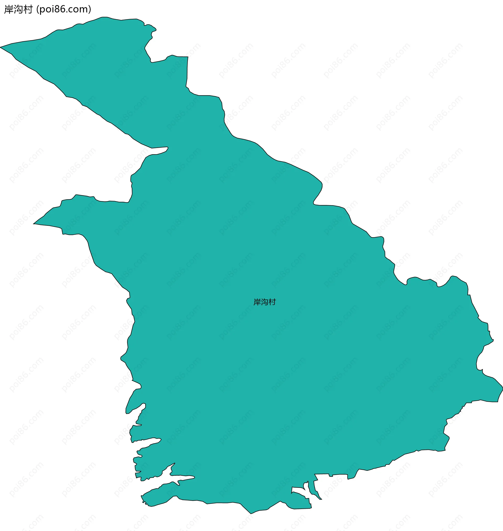 岸沟村边界地图