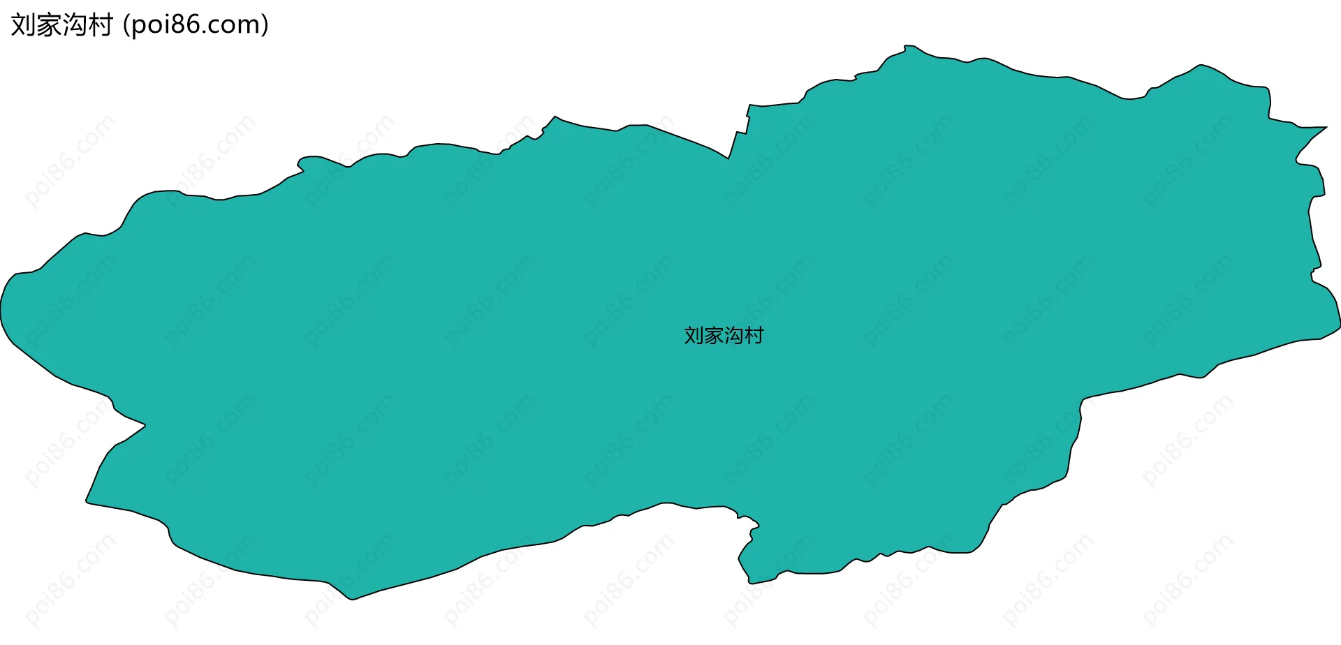 刘家沟村边界地图