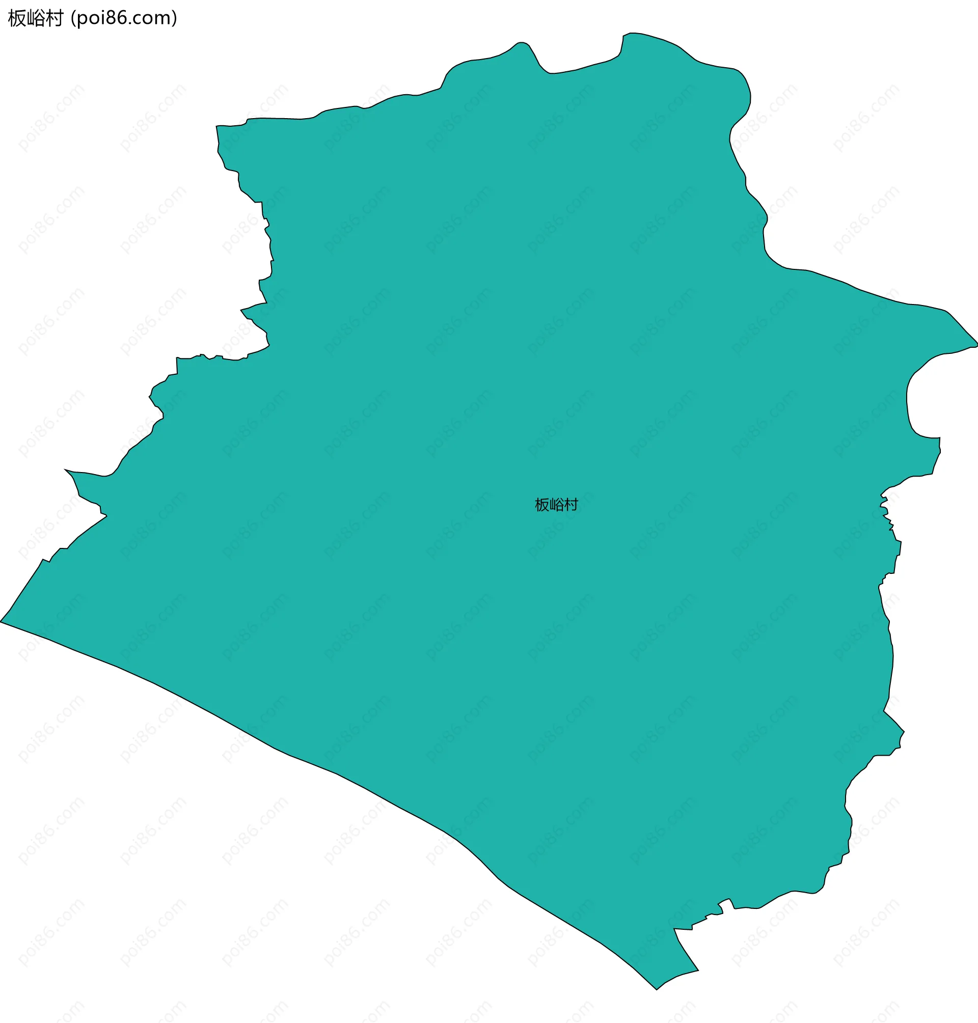 板峪村边界地图