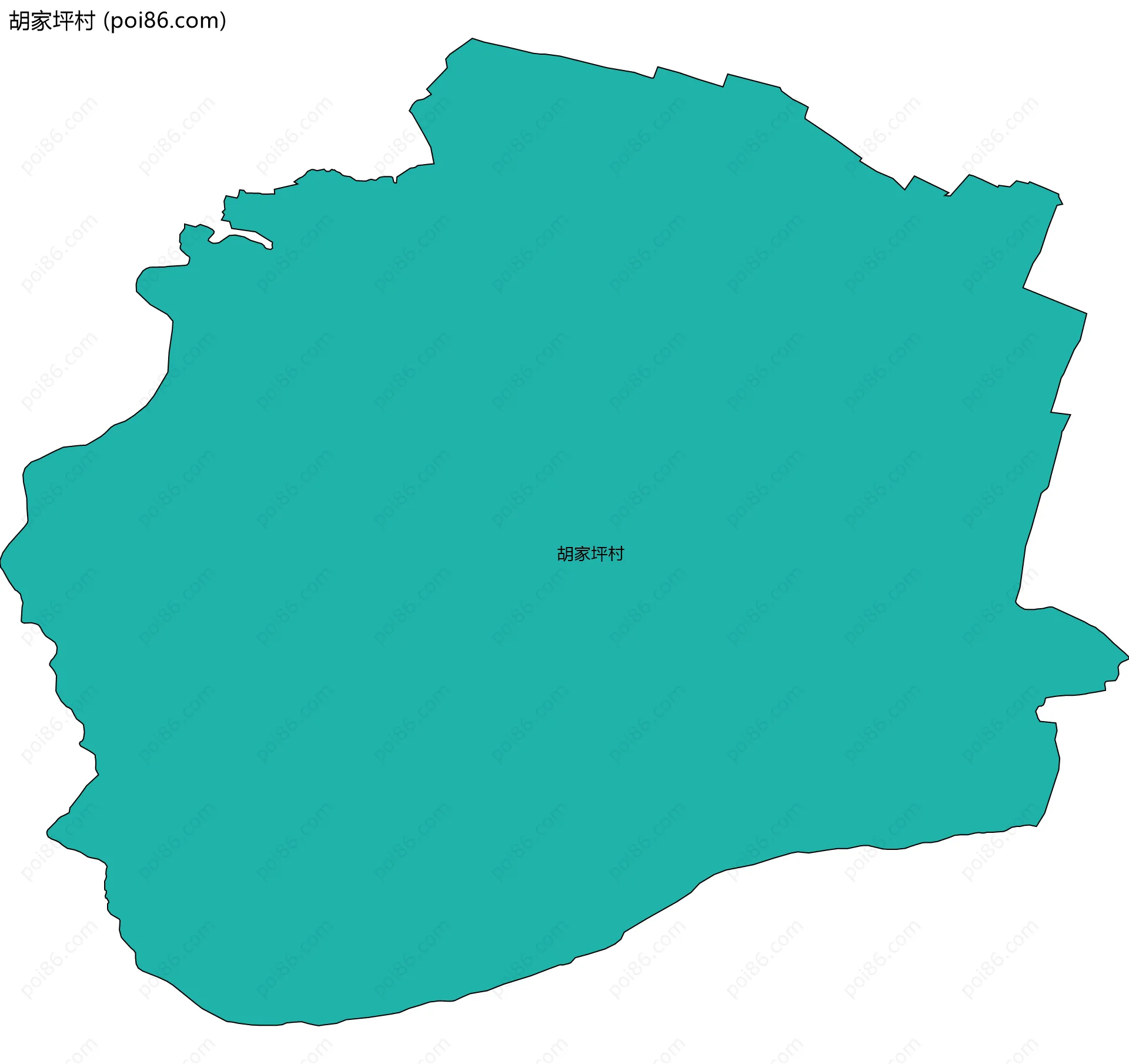 胡家坪村边界地图