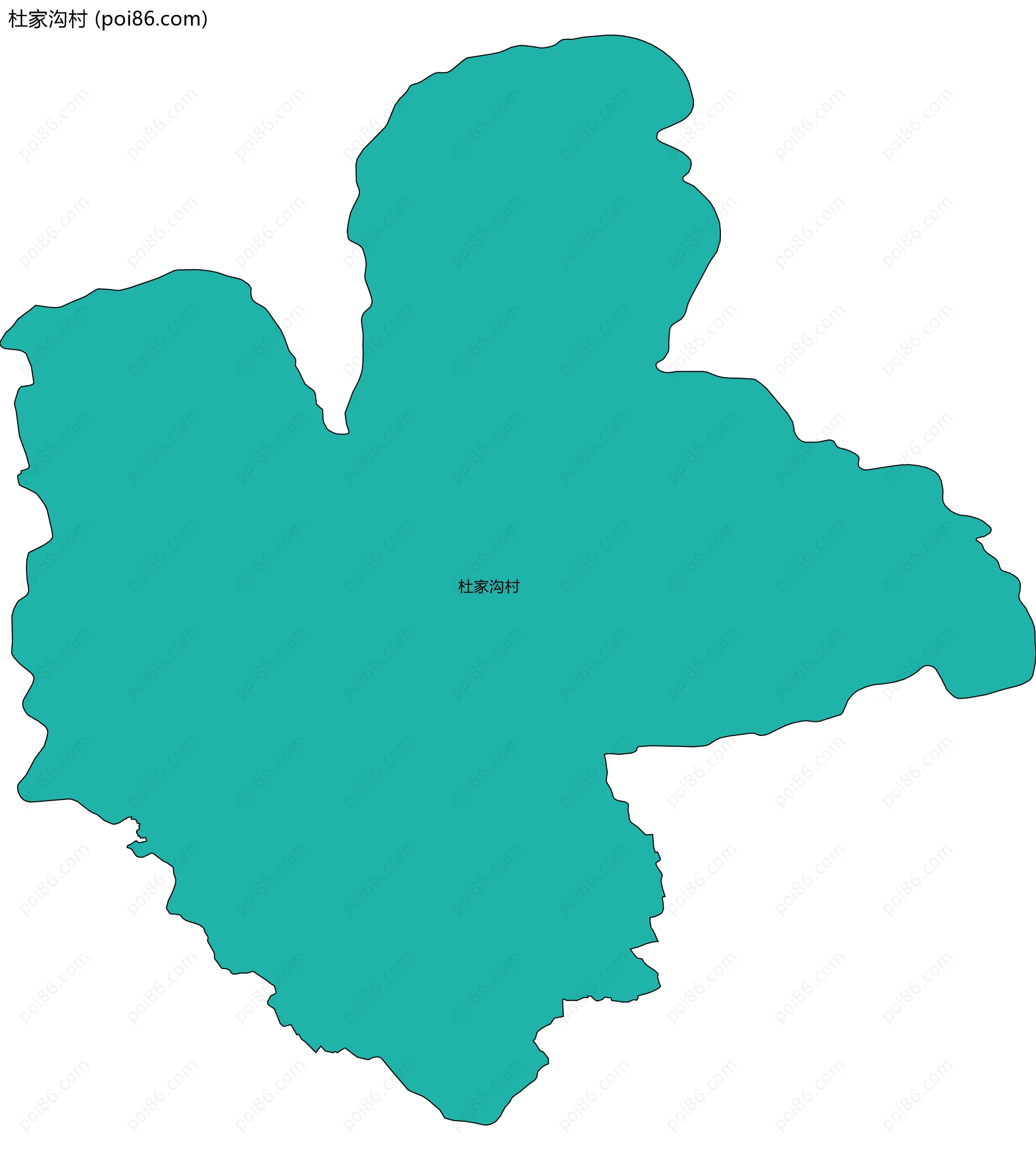 杜家沟村边界地图