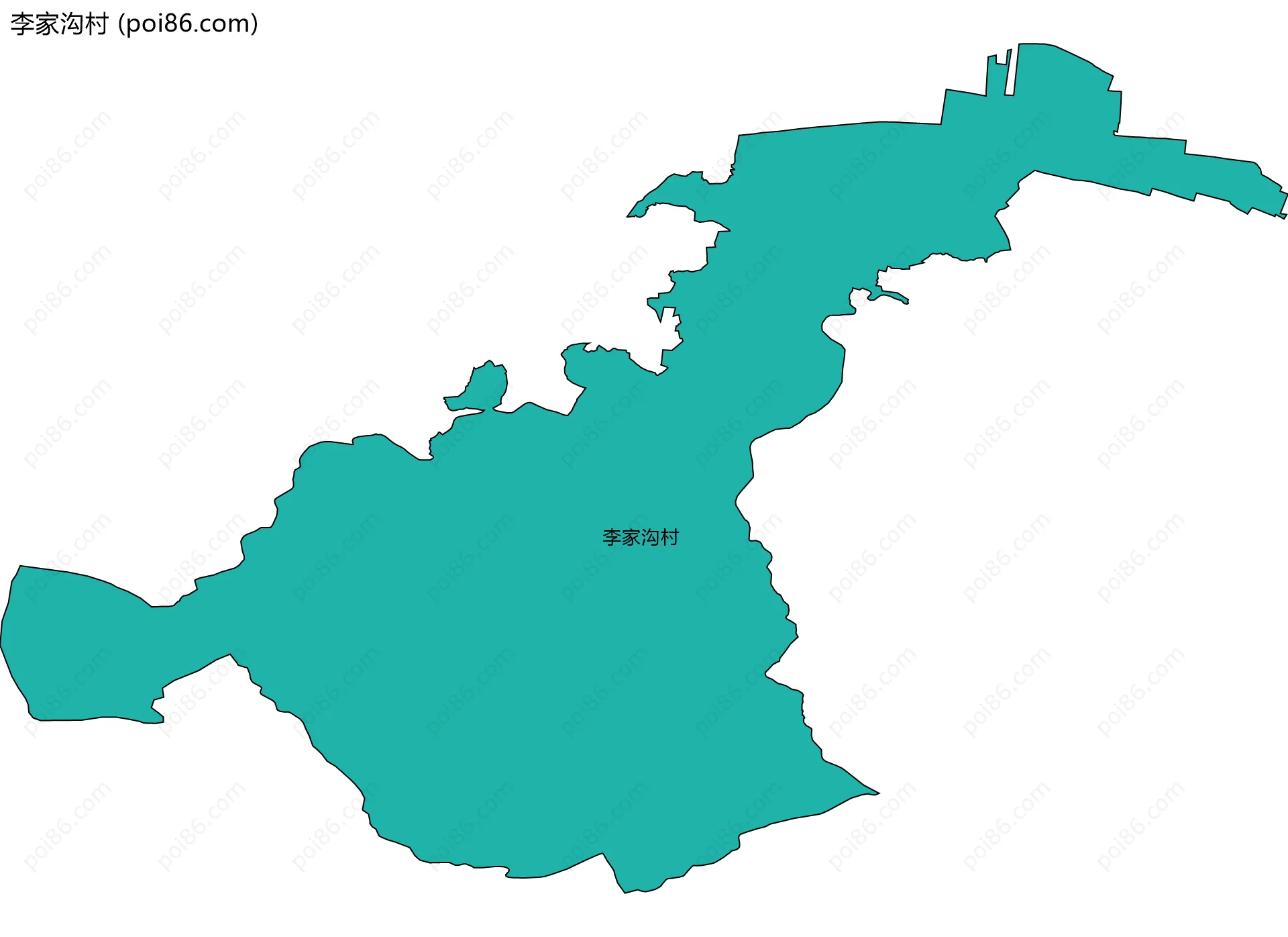 李家沟村边界地图