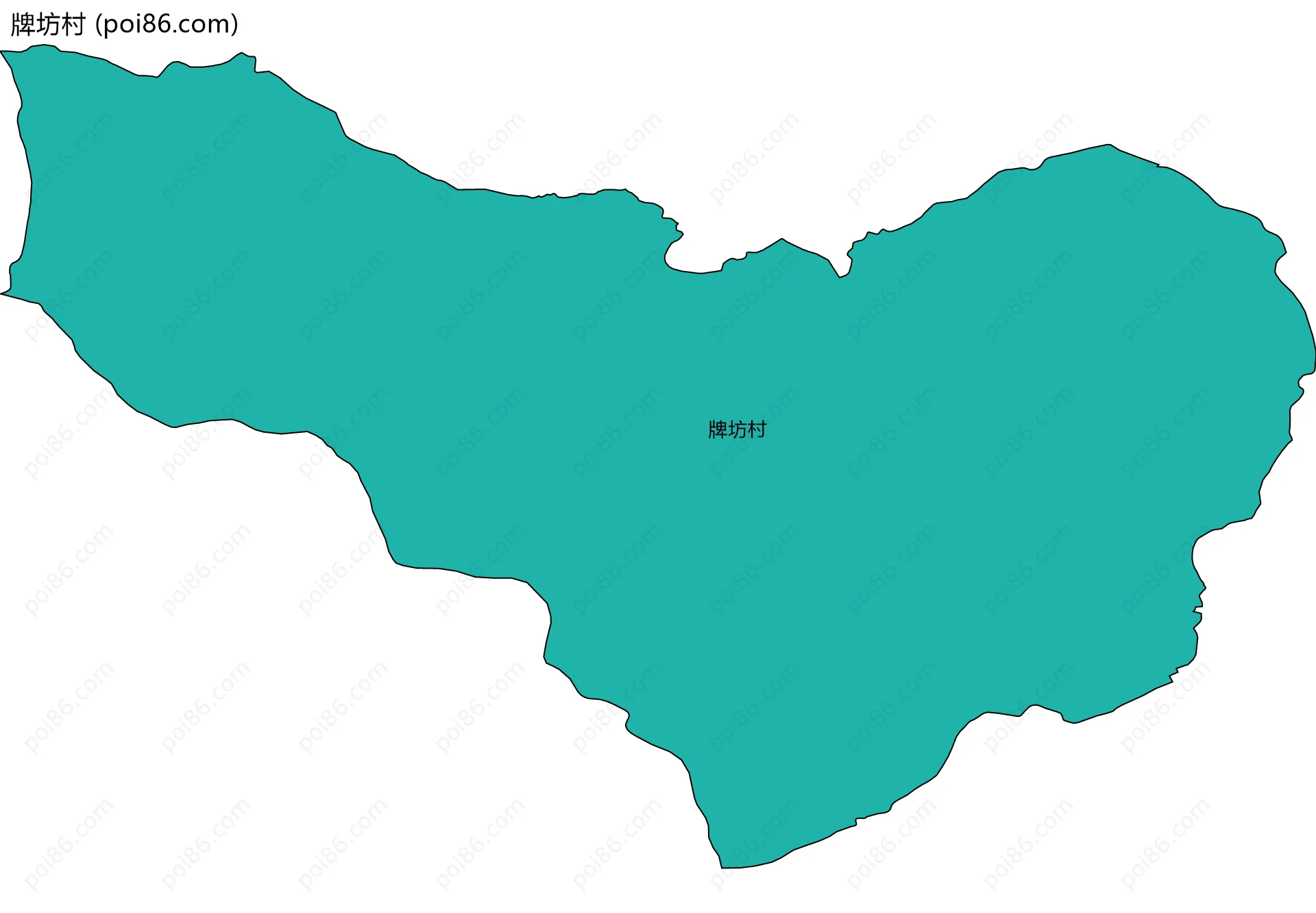 牌坊村边界地图