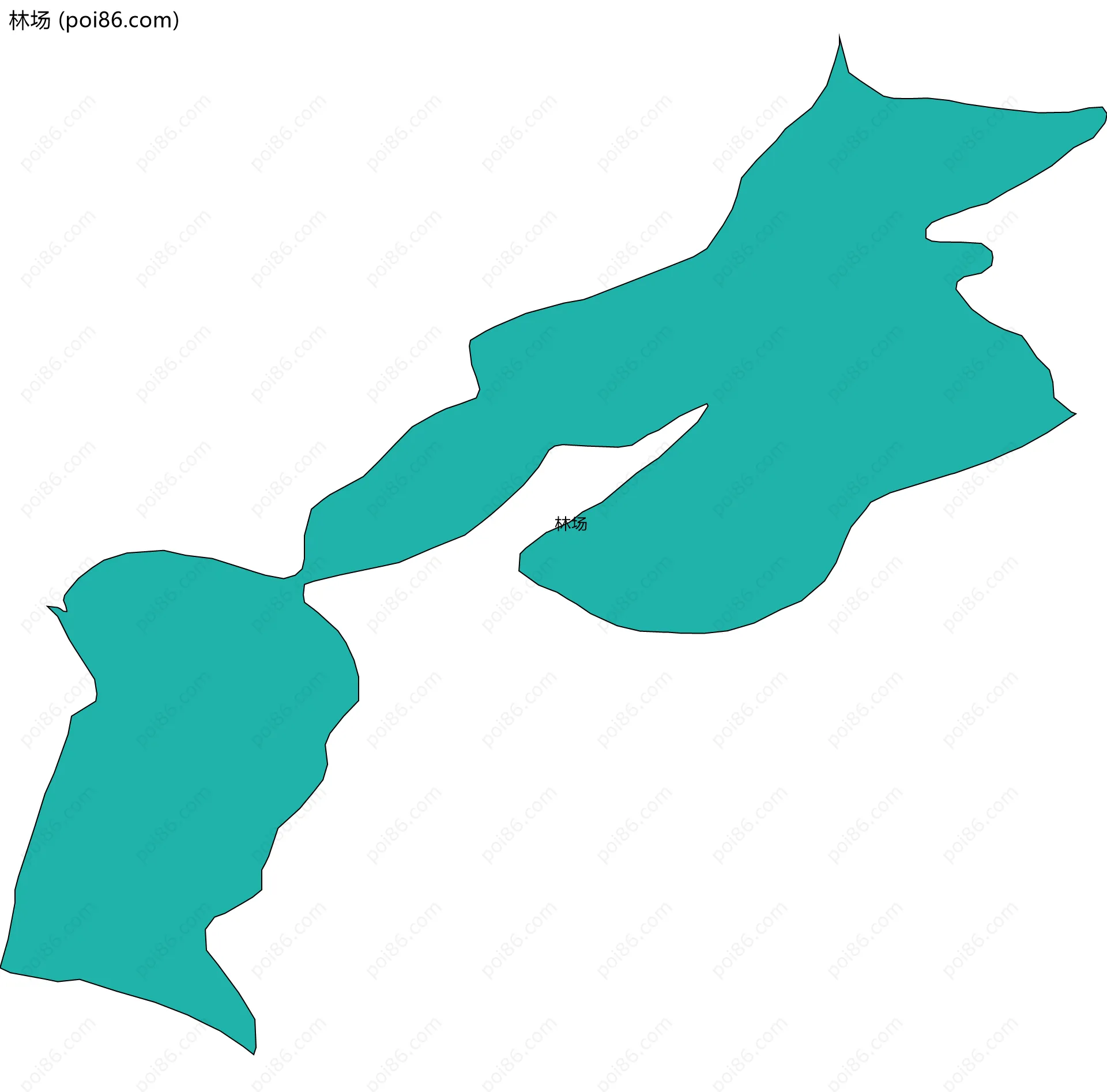 林场边界地图(五级行政区划)