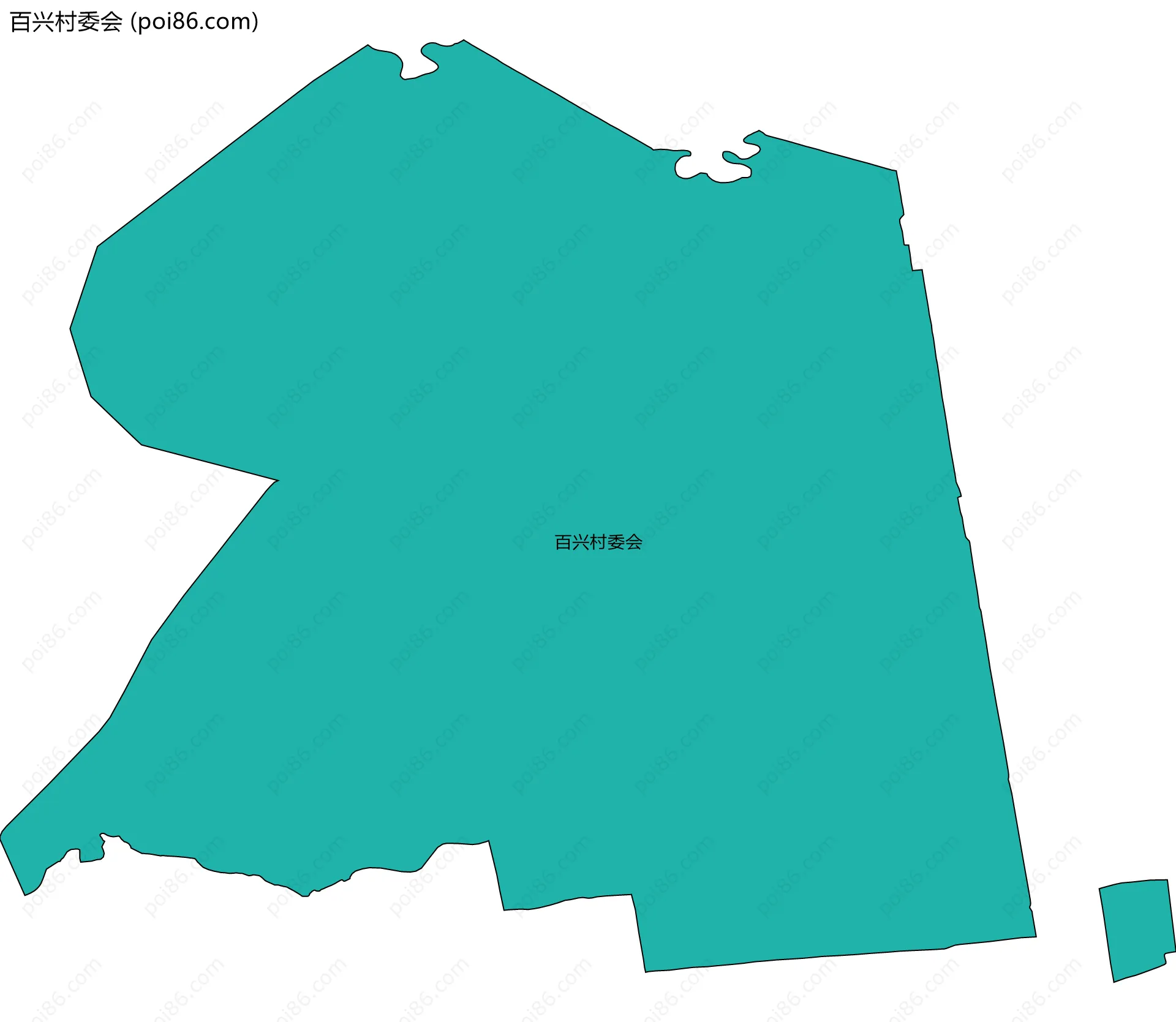 百兴村委会边界地图