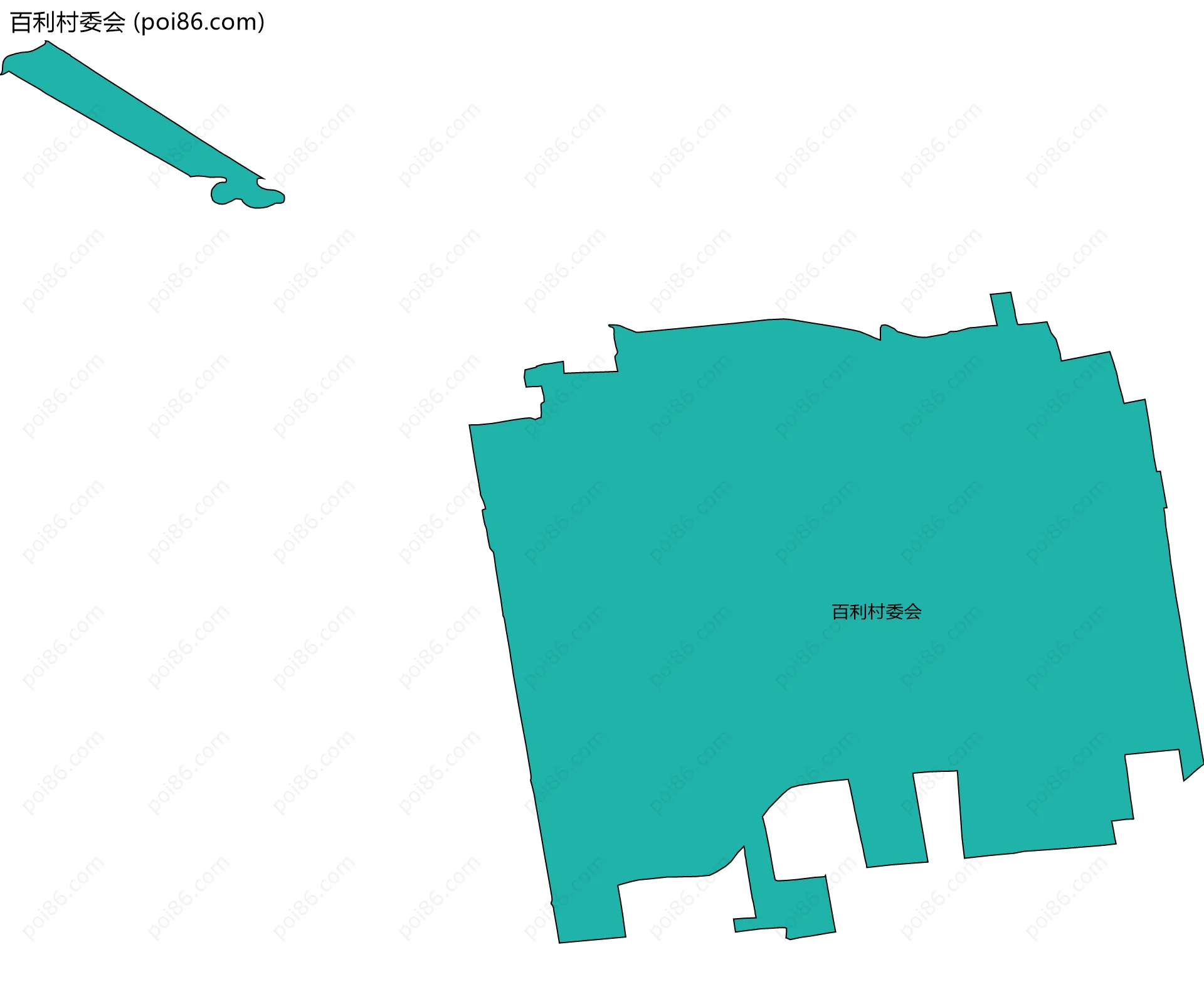 百利村委会边界地图