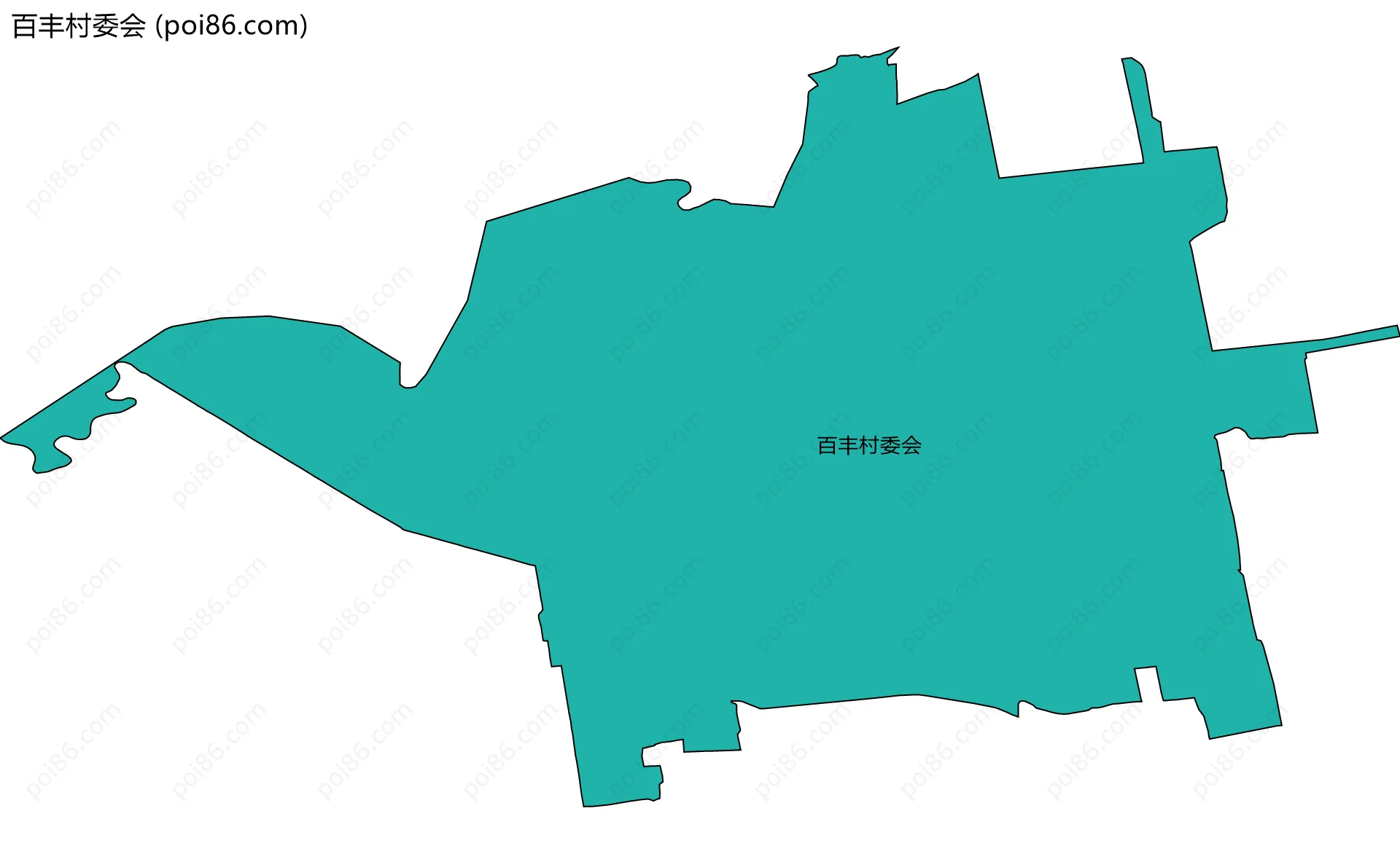 百丰村委会边界地图