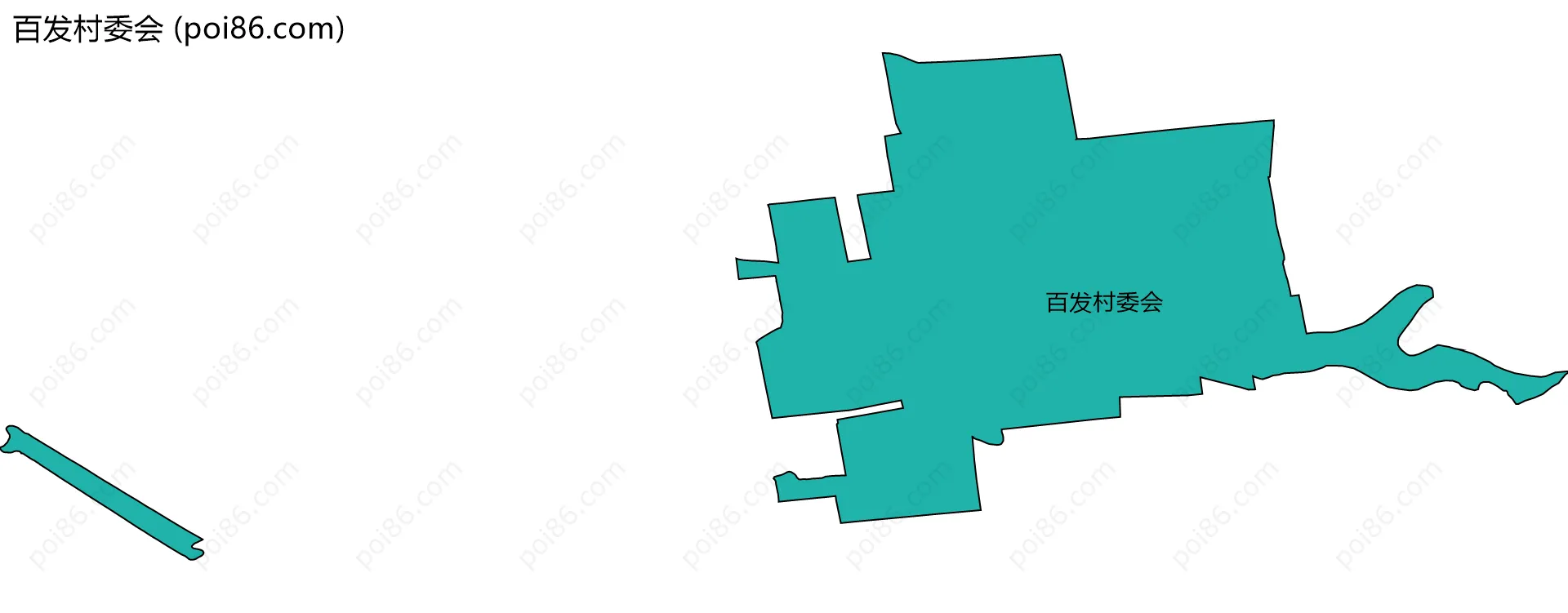 百发村委会边界地图