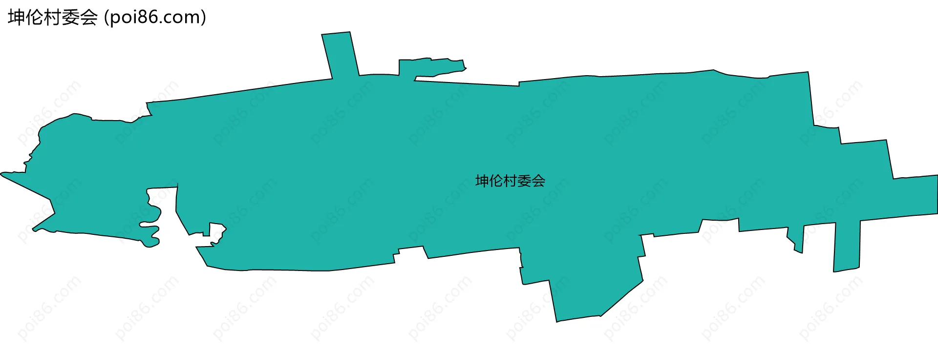 坤伦村委会边界地图