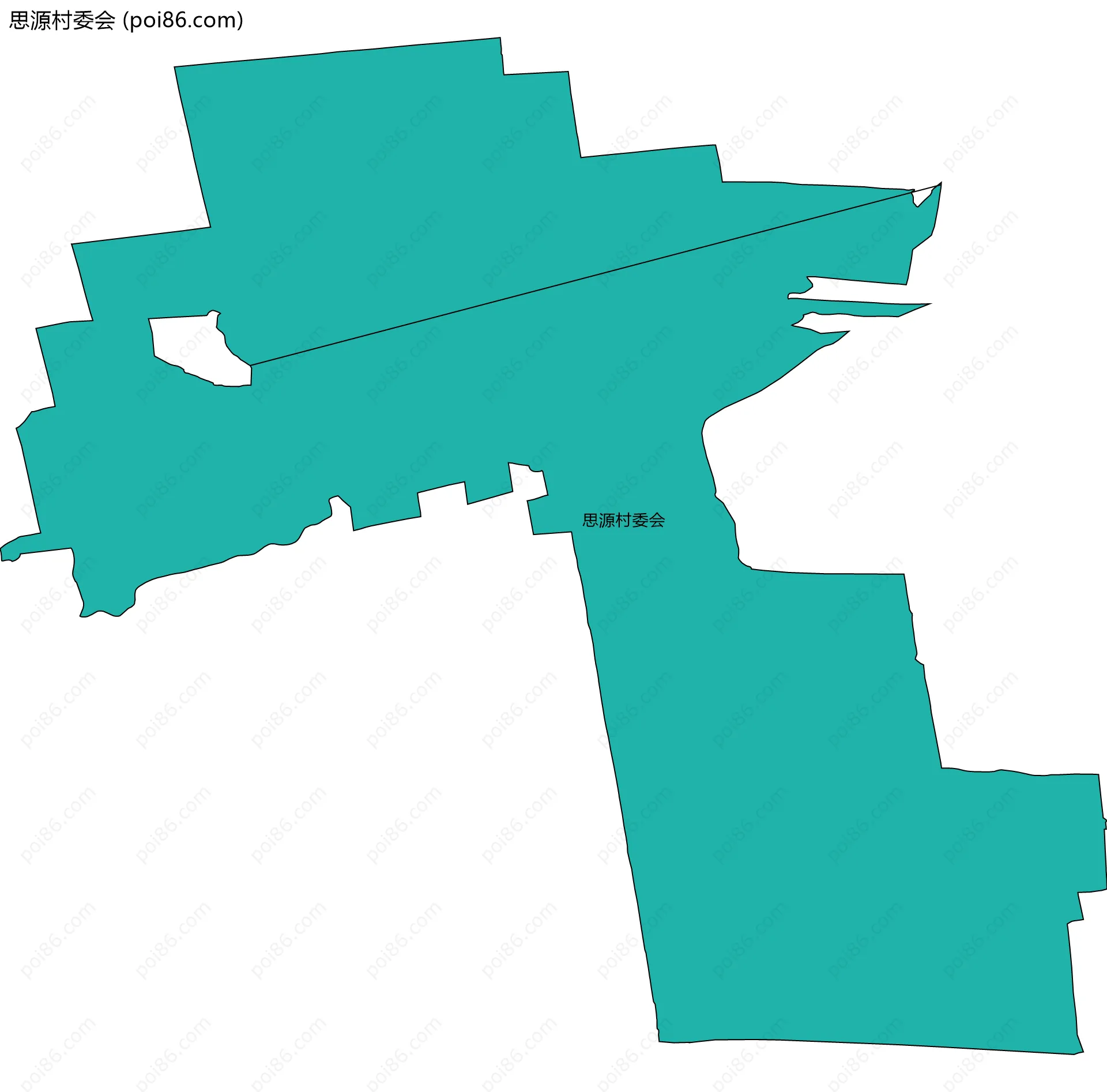 思源村委会边界地图