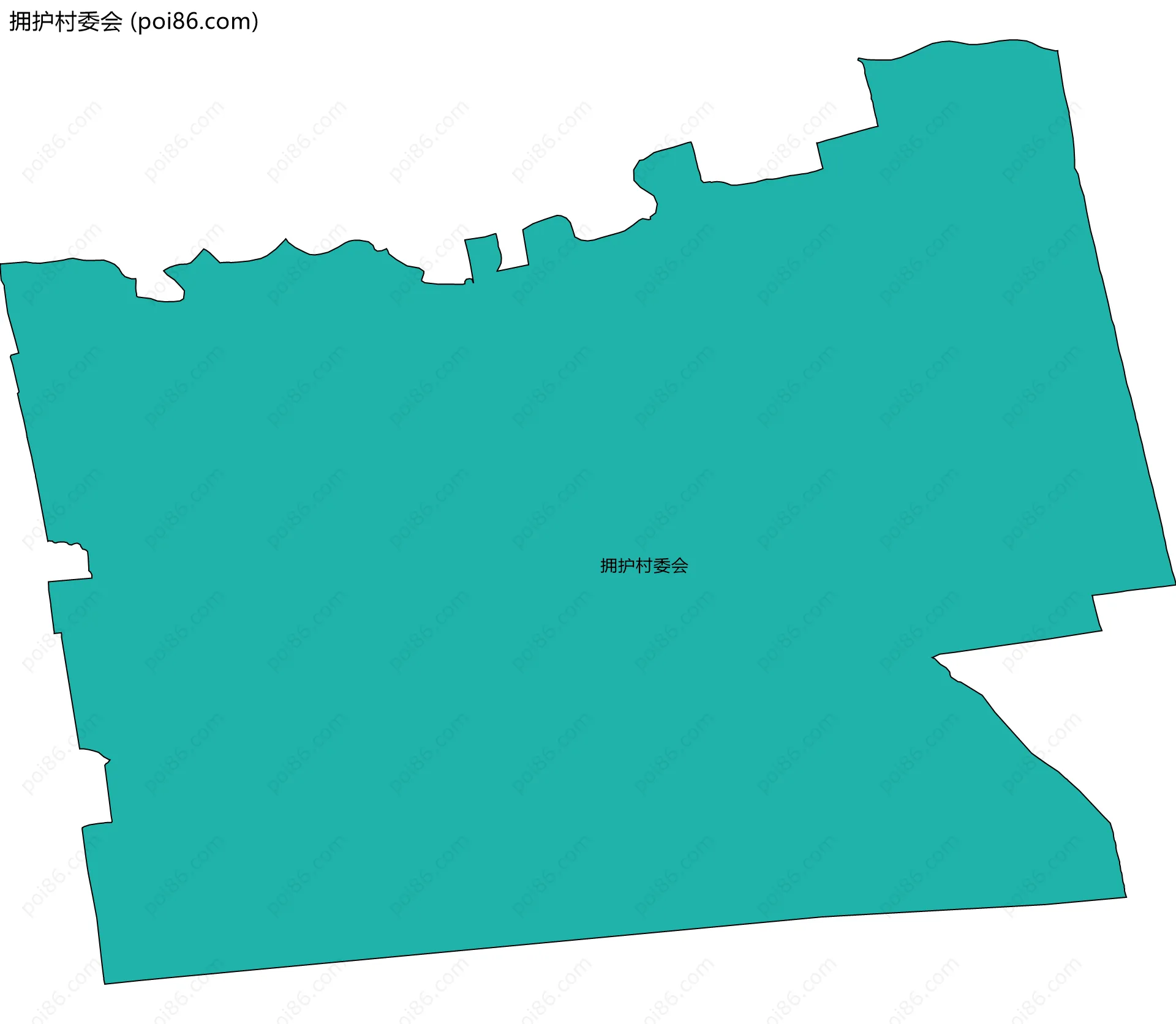 拥护村委会边界地图